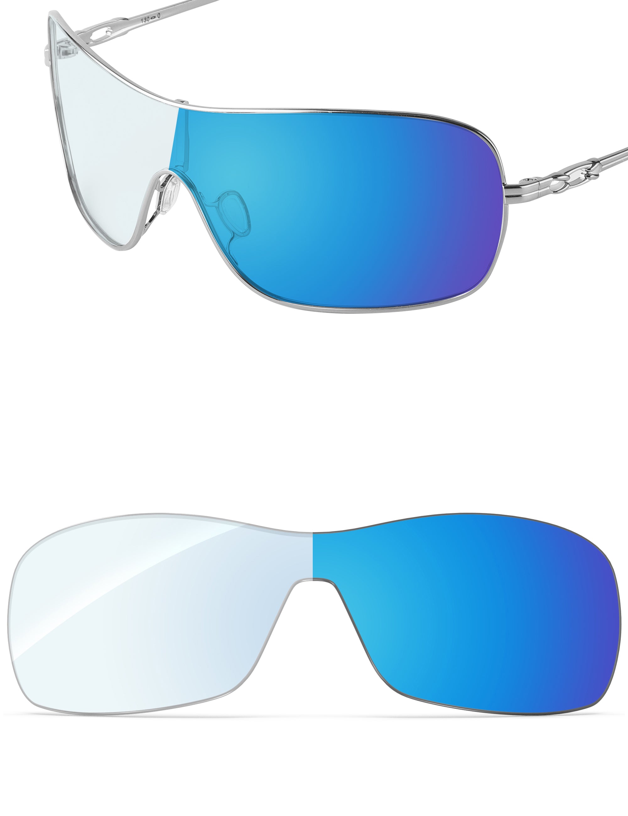 Sky Blue FlashMirror™ Photochromic-Non-Polarized