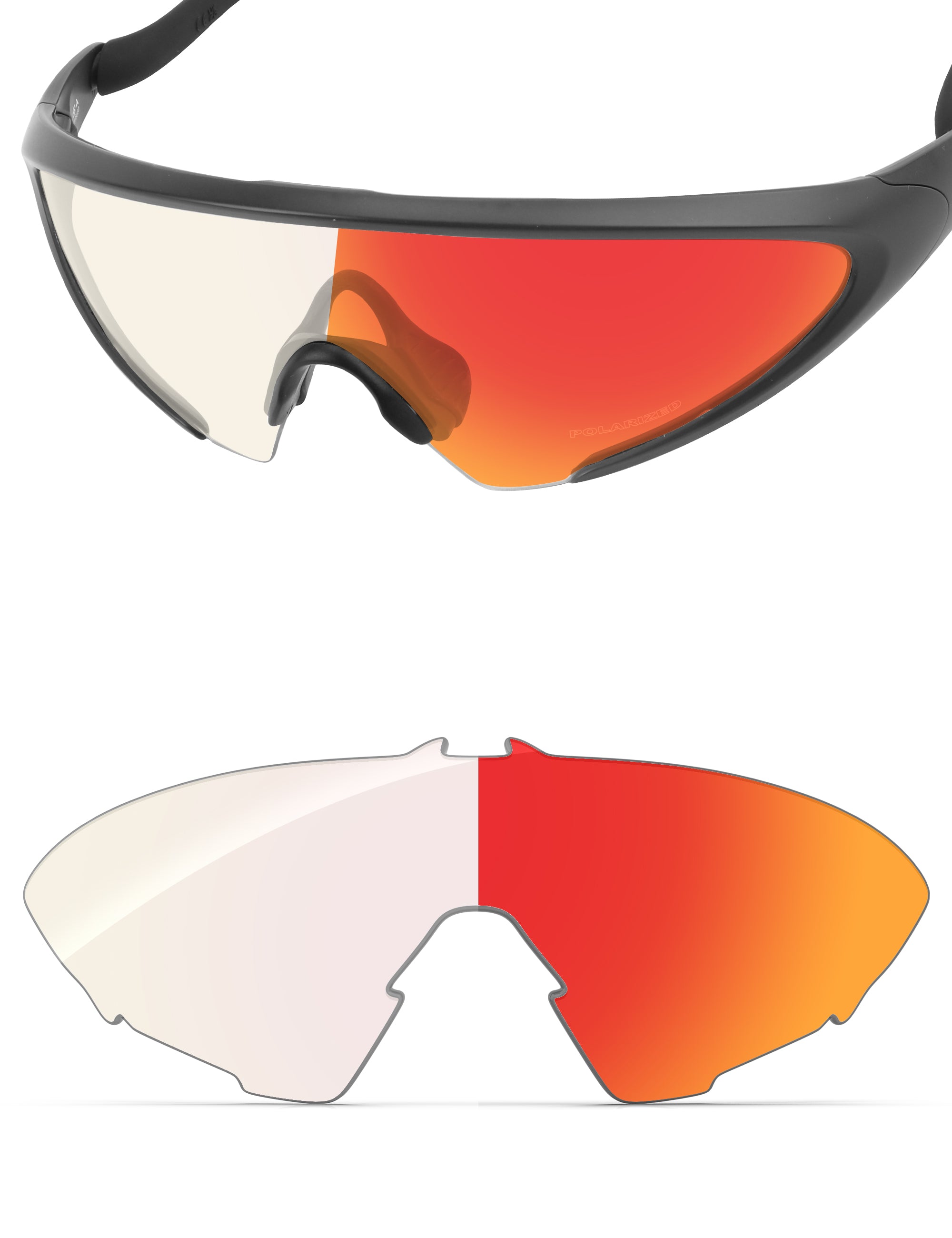 Fire Red FlashMirror™ Photochromic-Non-Polarized