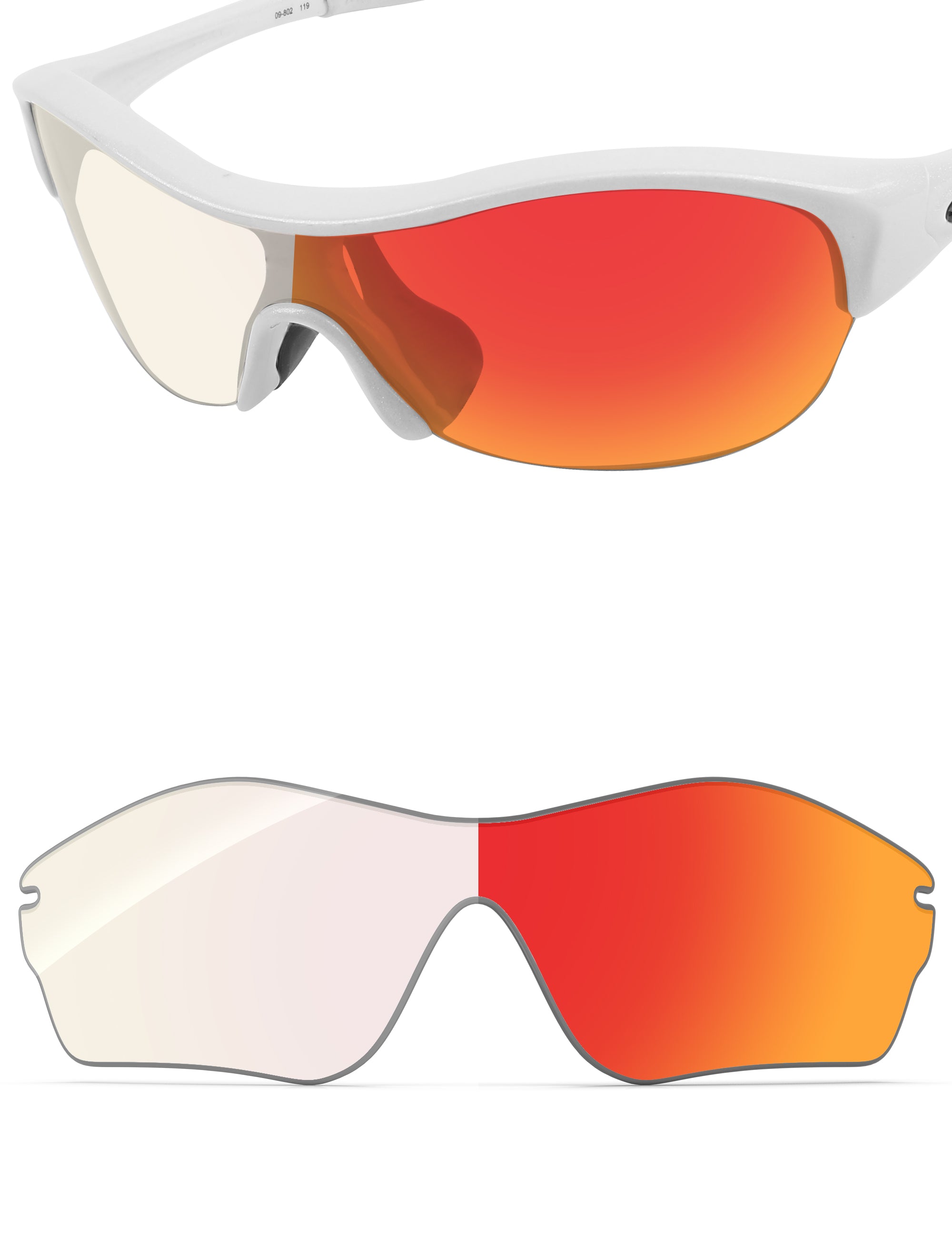Fire Red FlashMirror™ Photochromic-Non-Polarized