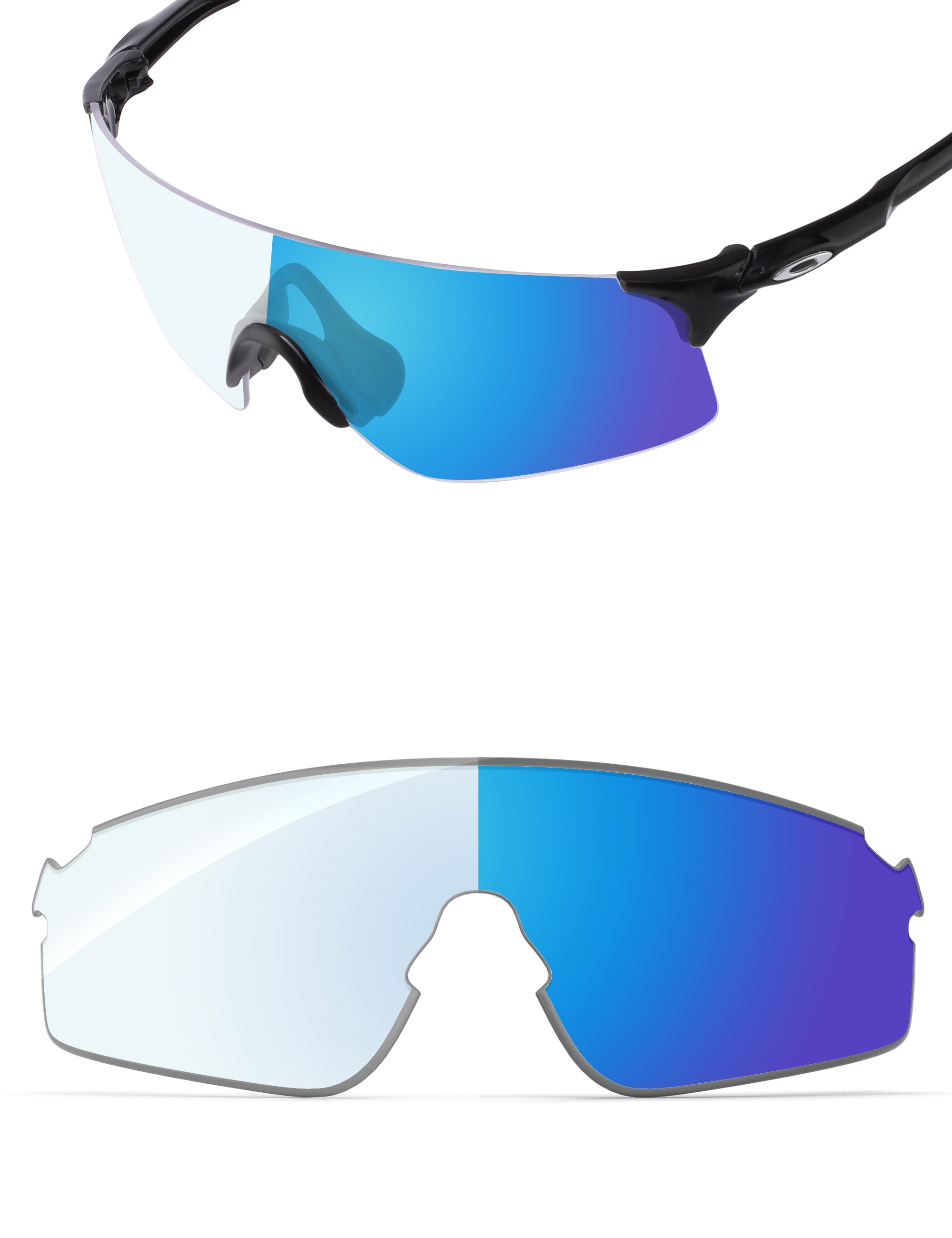 Sky Blue FlashMirror™ Photochromic-Non-Polarized