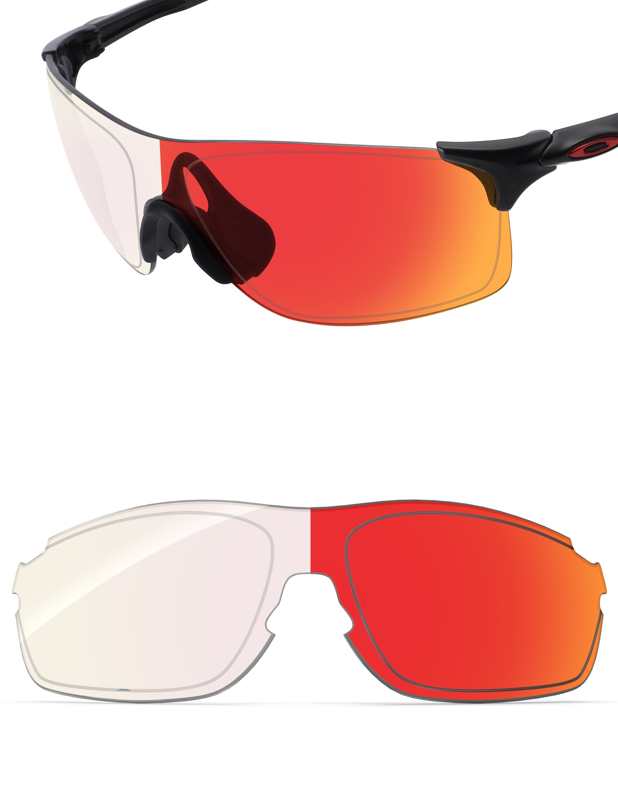 Fire Red FlashMirror™ Photochromic-Non-Polarized