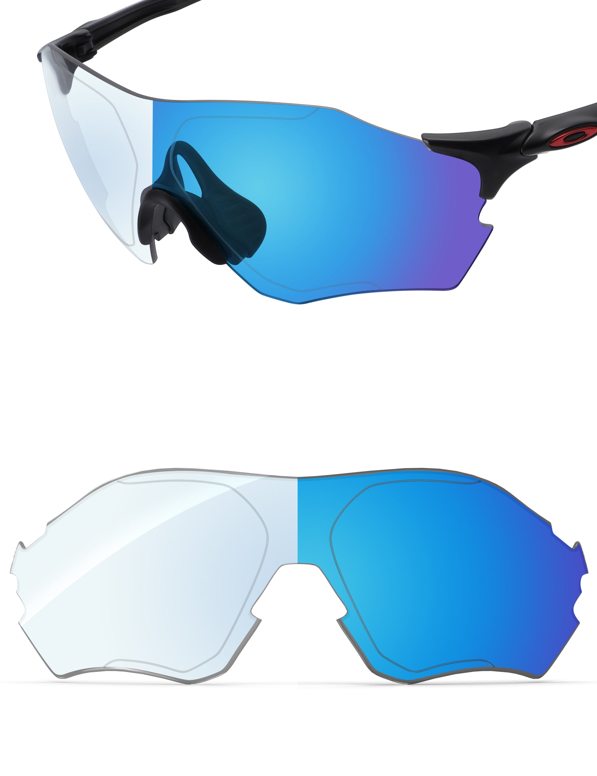 Sky Blue FlashMirror™ Photochromic-Non-Polarized