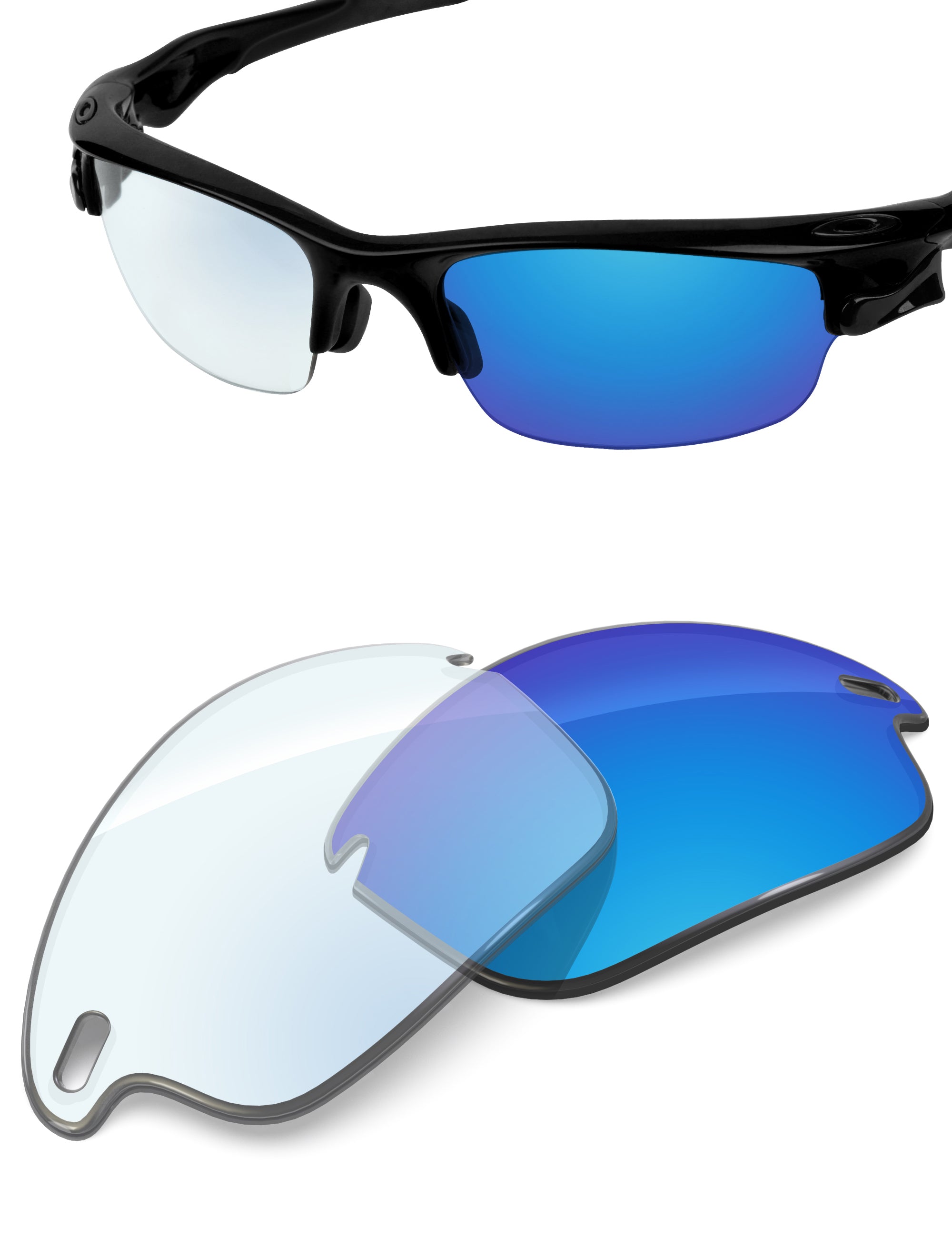 Sky Blue FlashMirror™ Photochromic-Non-Polarized