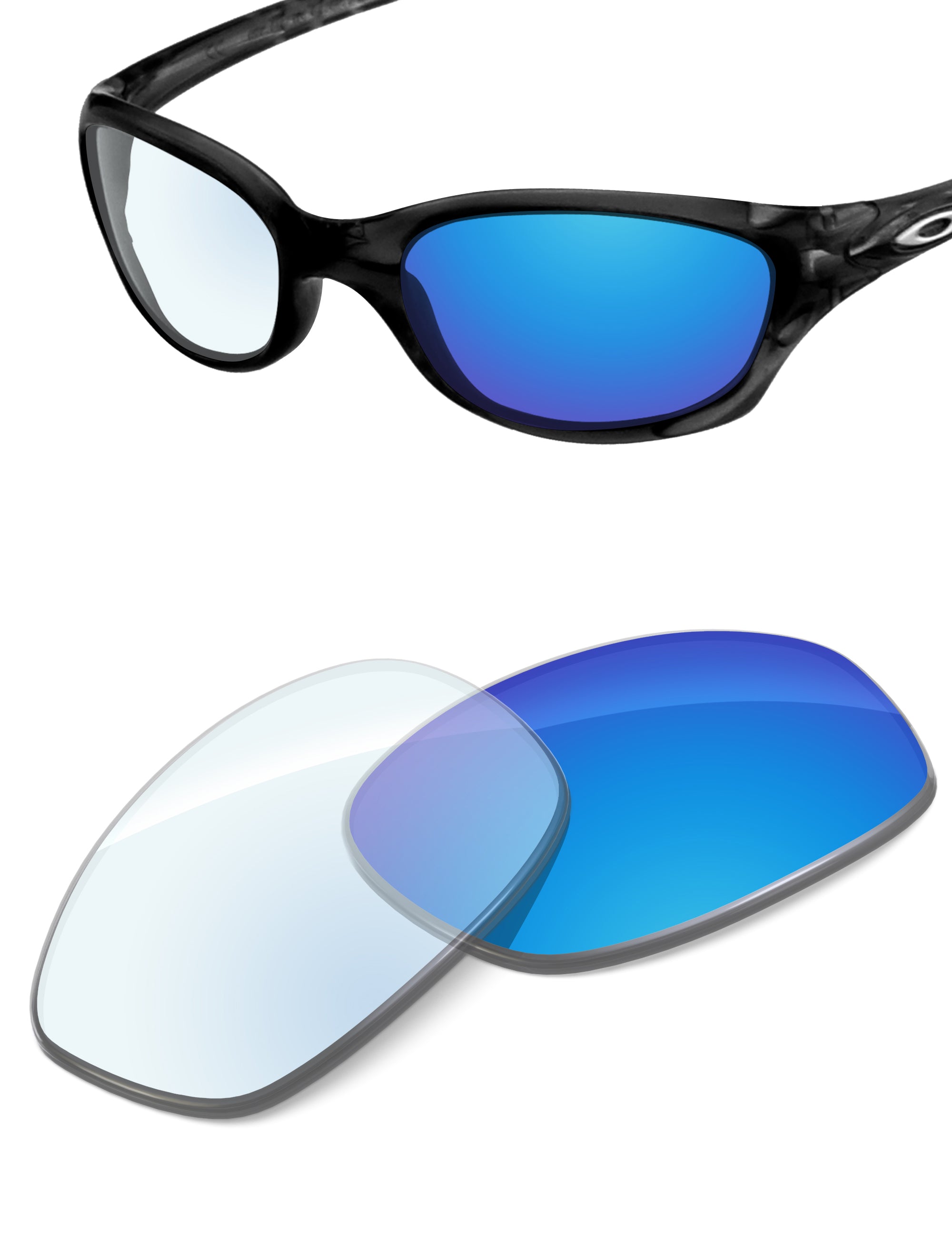 Sky Blue FlashMirror™ Photochromic-Non-Polarized