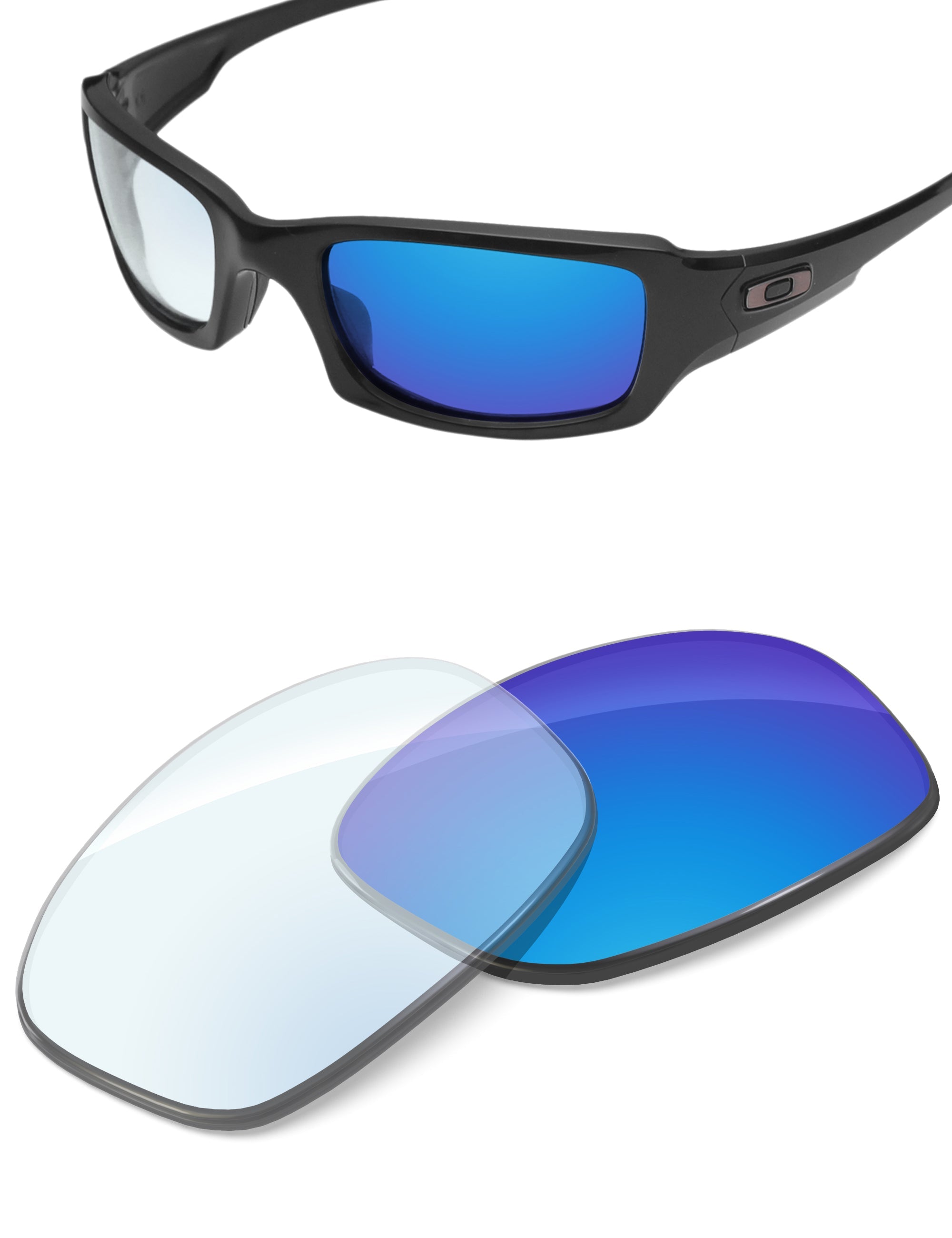 Sky Blue FlashMirror™ Photochromic-Non-Polarized