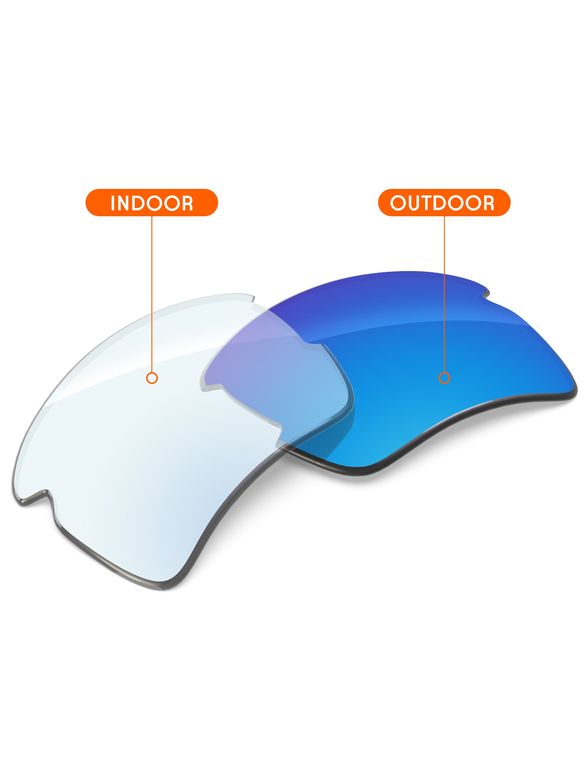 Sky Blue FlashMirror™ Photochromic-Non-Polarized