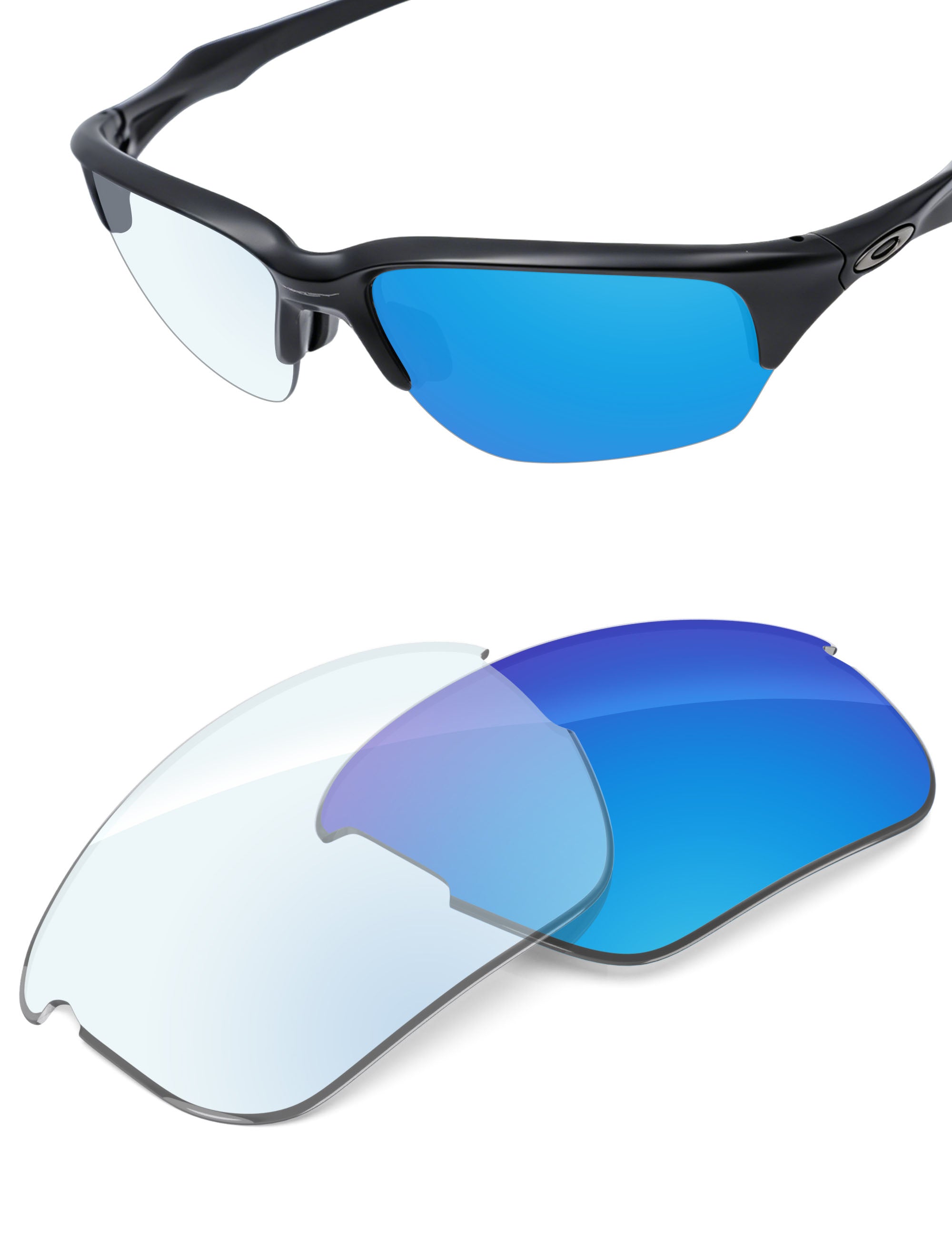 Sky Blue FlashMirror™ Photochromic-Non-Polarized