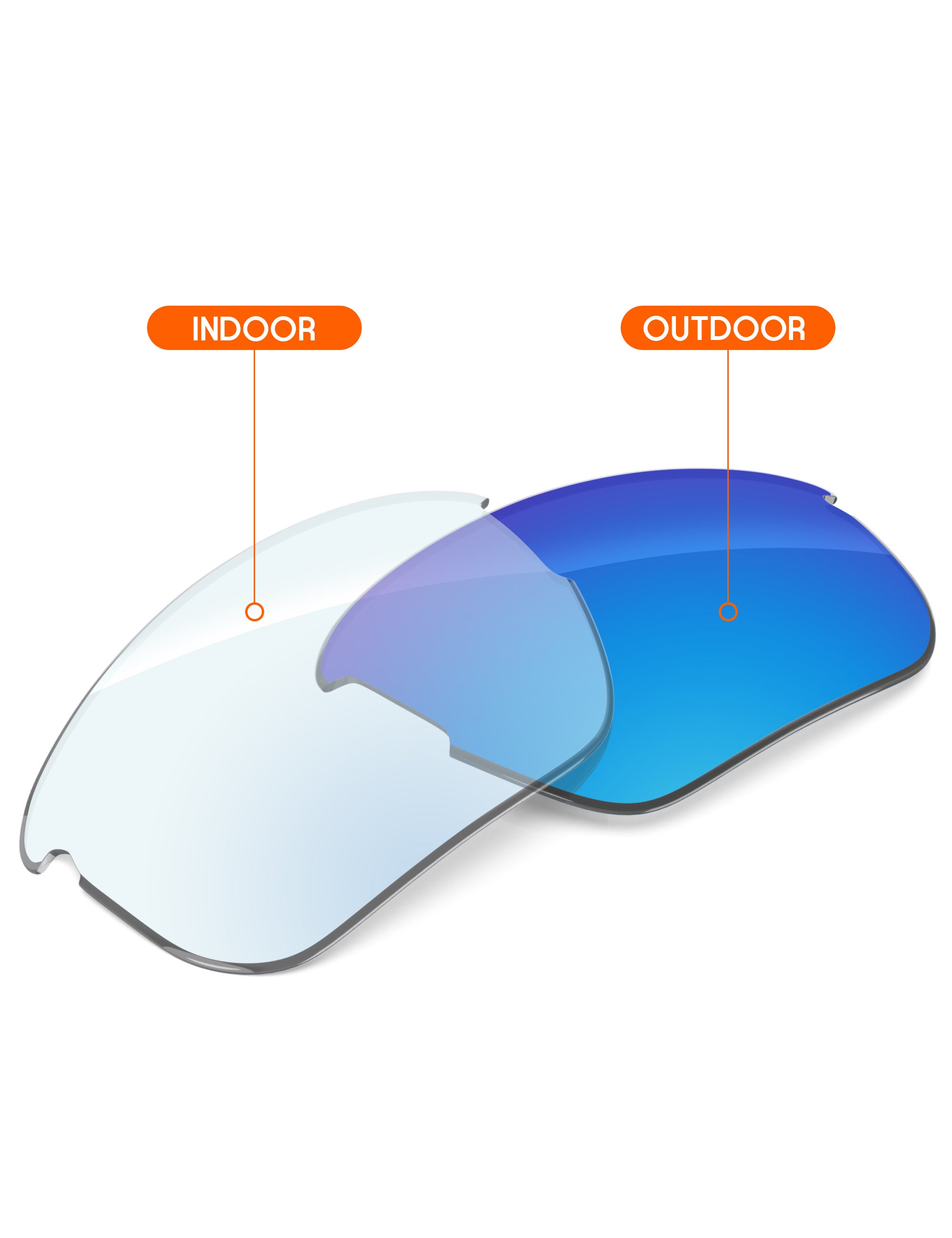 Sky Blue FlashMirror™ Photochromic-Non-Polarized