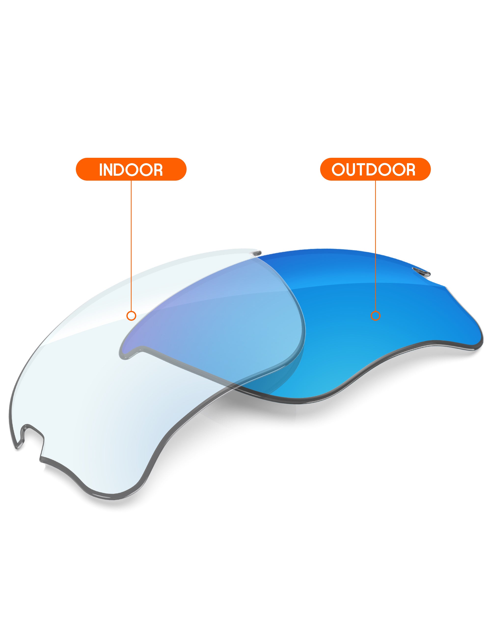 Sky Blue FlashMirror™ Photochromic-Non-Polarized