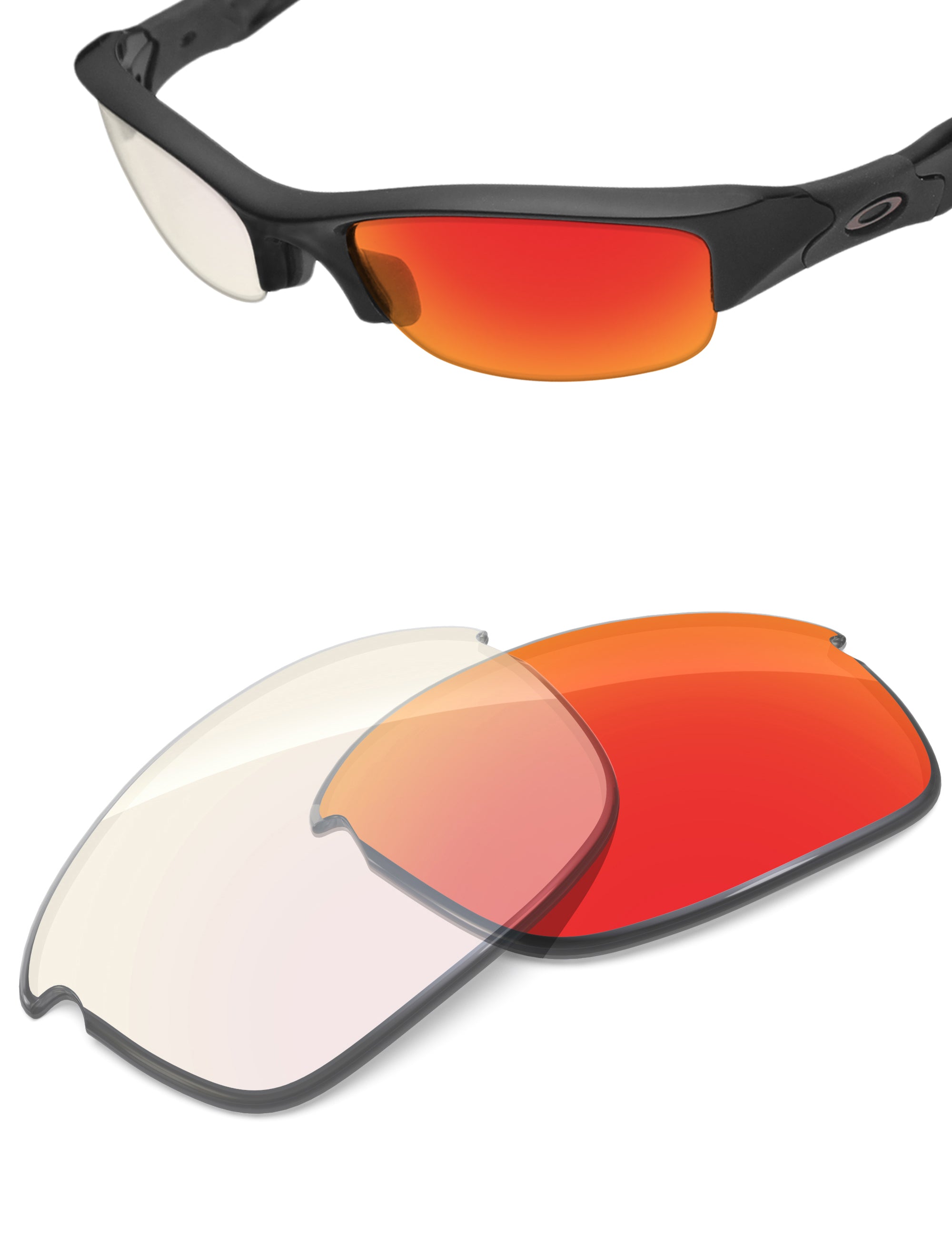Fire Red FlashMirror™ Photochromic-Non-Polarized