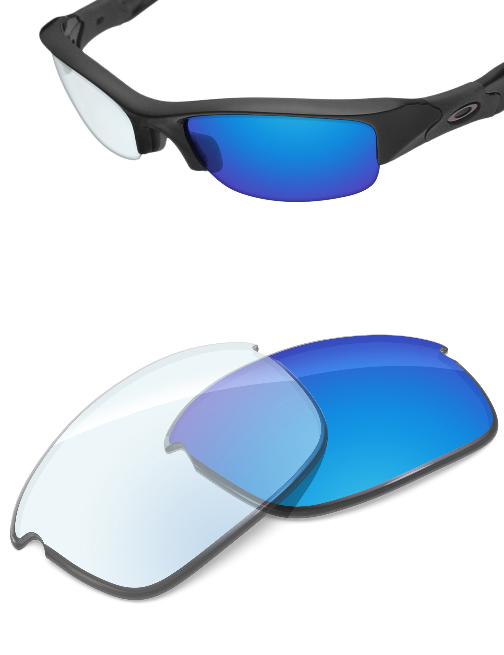 Sky Blue FlashMirror™ Photochromic-Non-Polarized