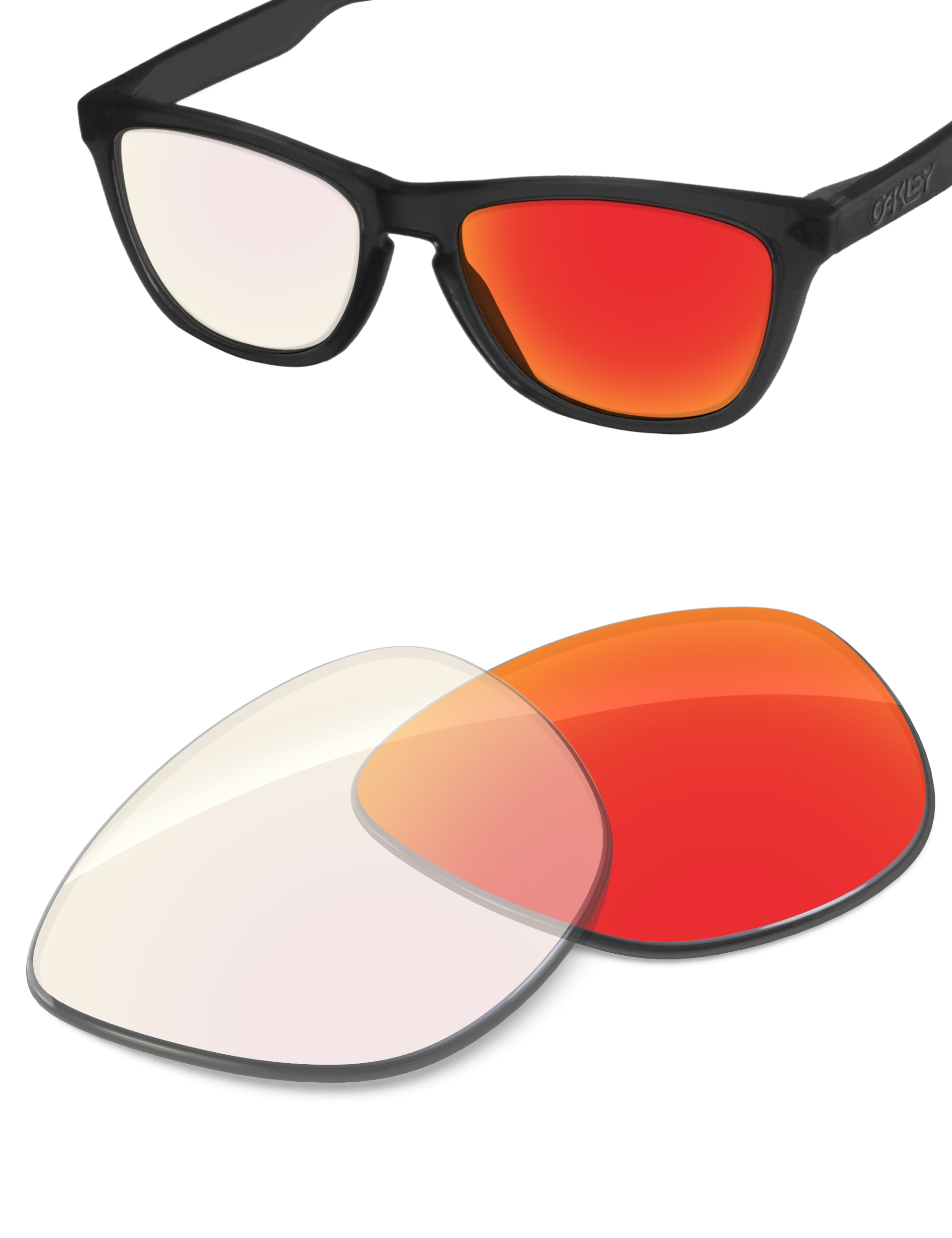 Fire Red FlashMirror™ Photochromic-Non-Polarized