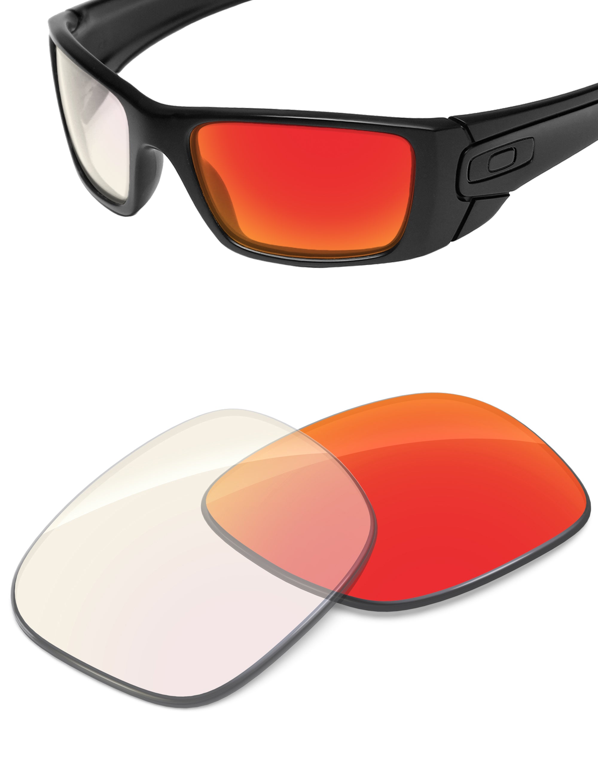 Fire Red FlashMirror™ Photochromic-Non-Polarized