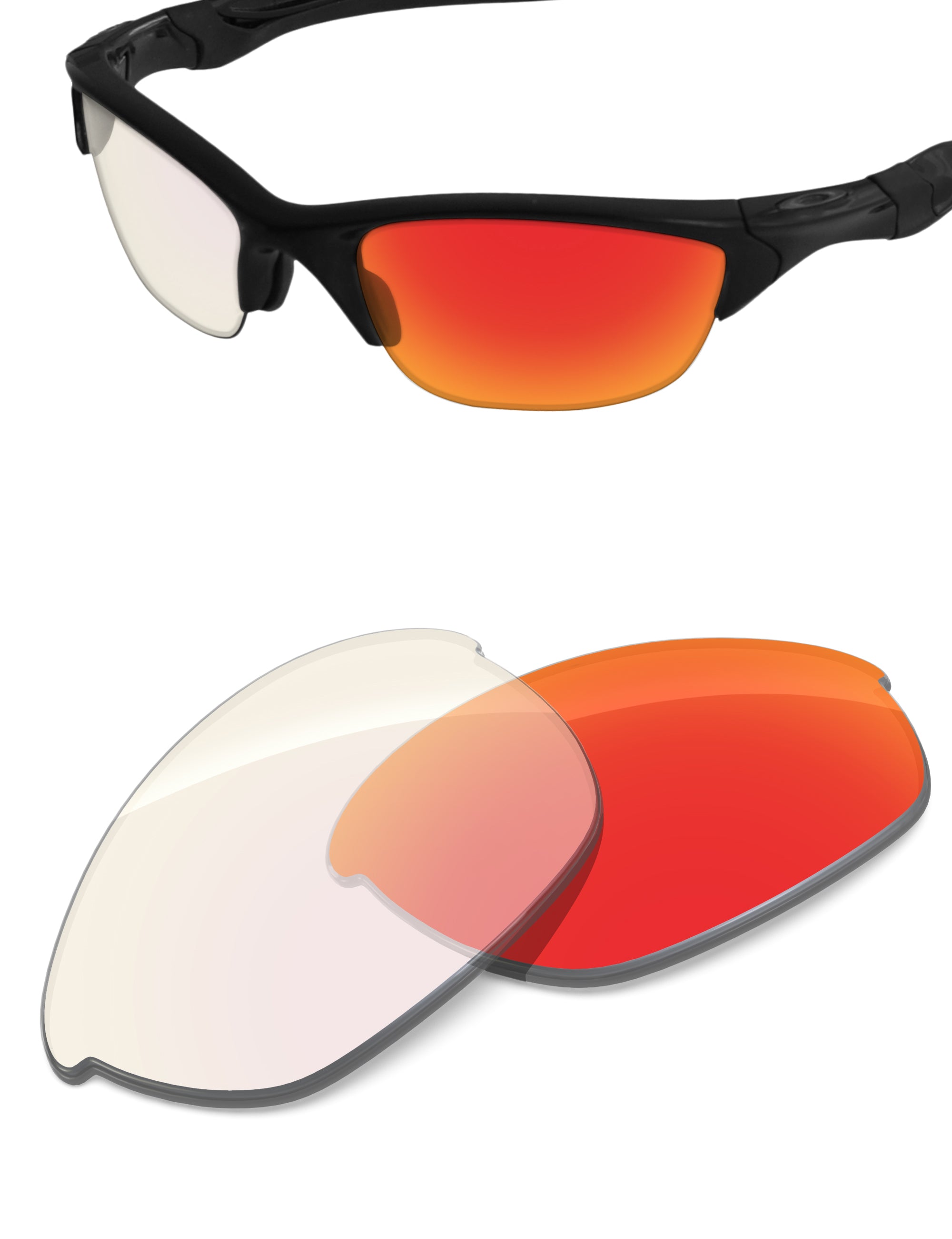 Fire Red FlashMirror™ Photochromic-Non-Polarized