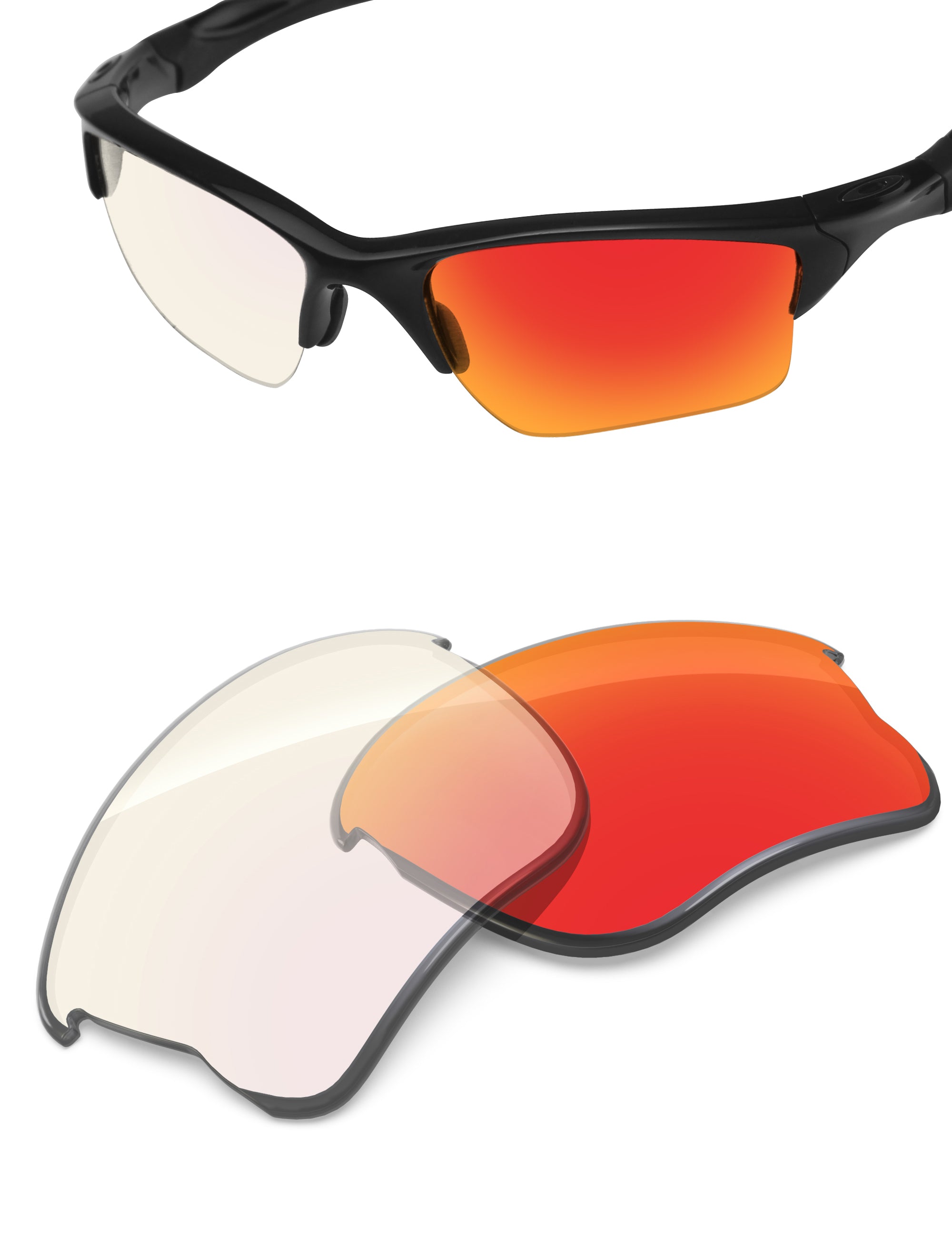 Fire Red FlashMirror™ Photochromic-Non-Polarized