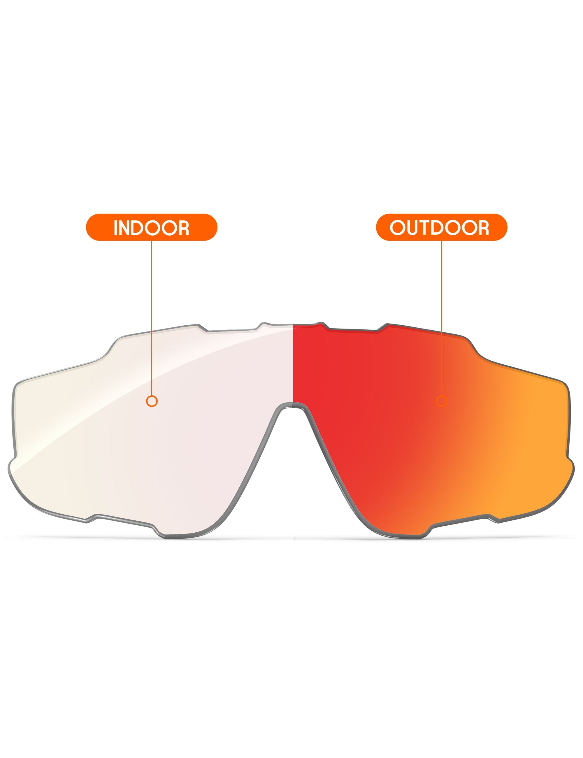 Fire Red FlashMirror™ Photochromic-Non-Polarized
