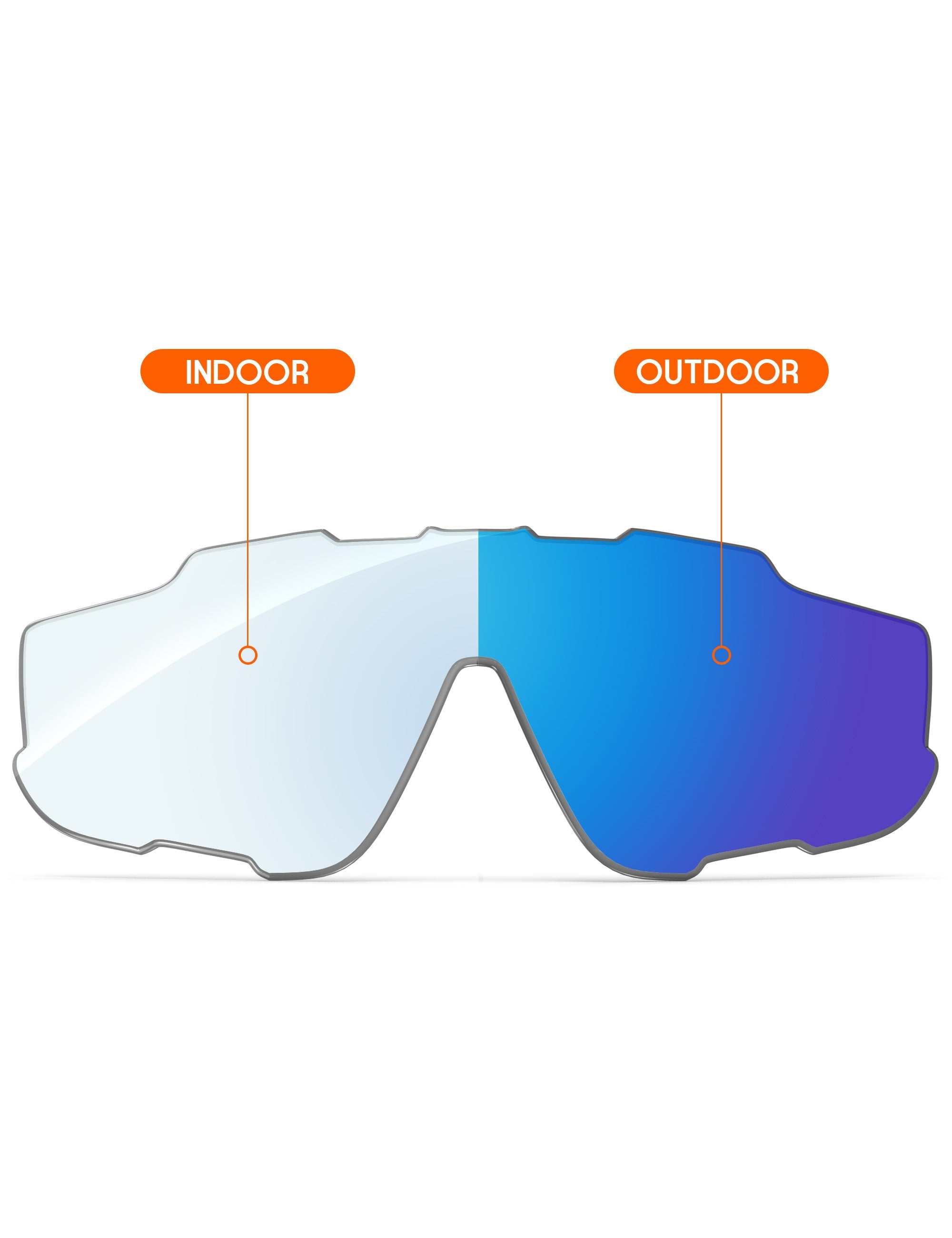 Sky Blue FlashMirror™ Photochromic-Non-Polarized