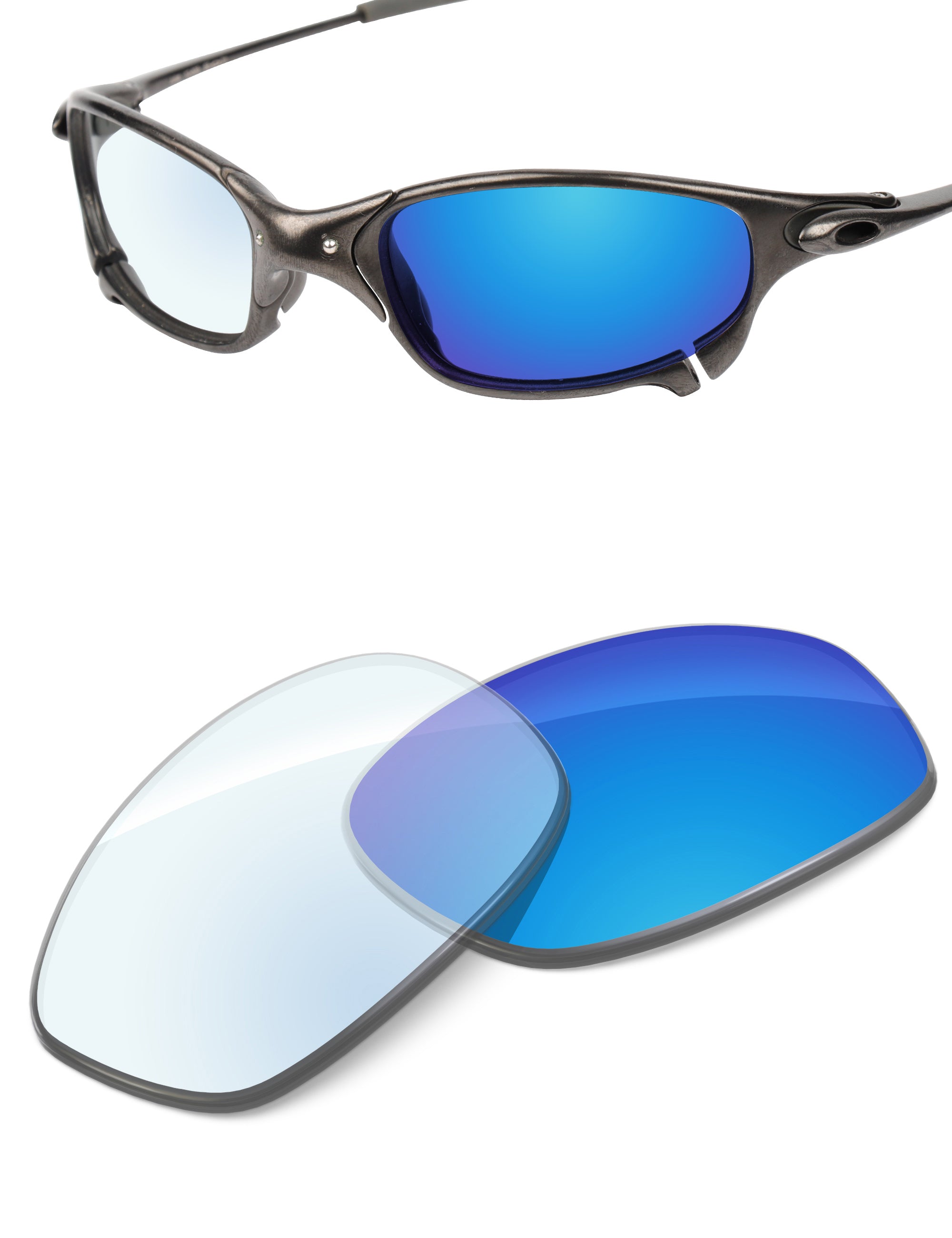 Sky Blue FlashMirror™ Photochromic-Non-Polarized