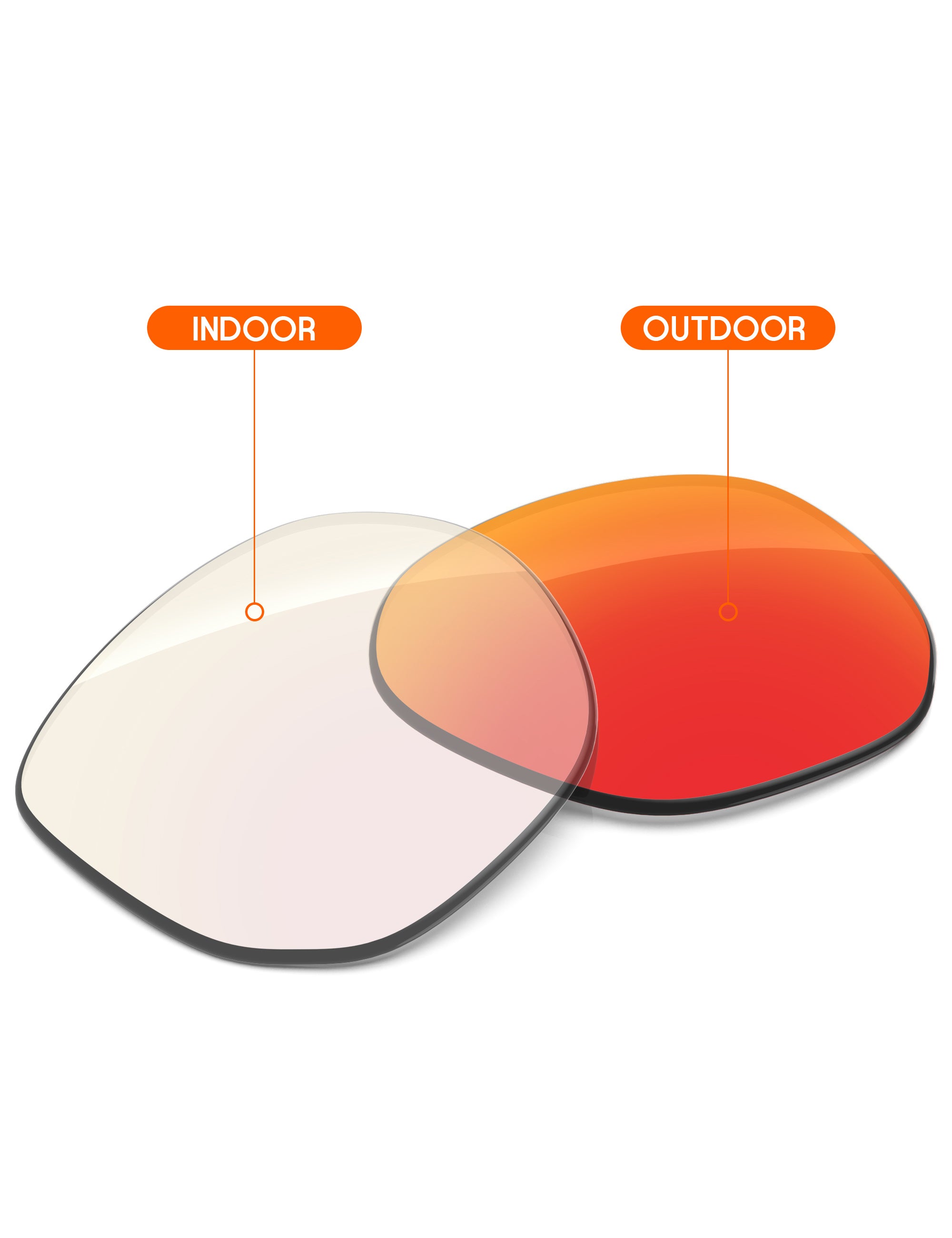 Fire Red FlashMirror™ Photochromic-Non-Polarized