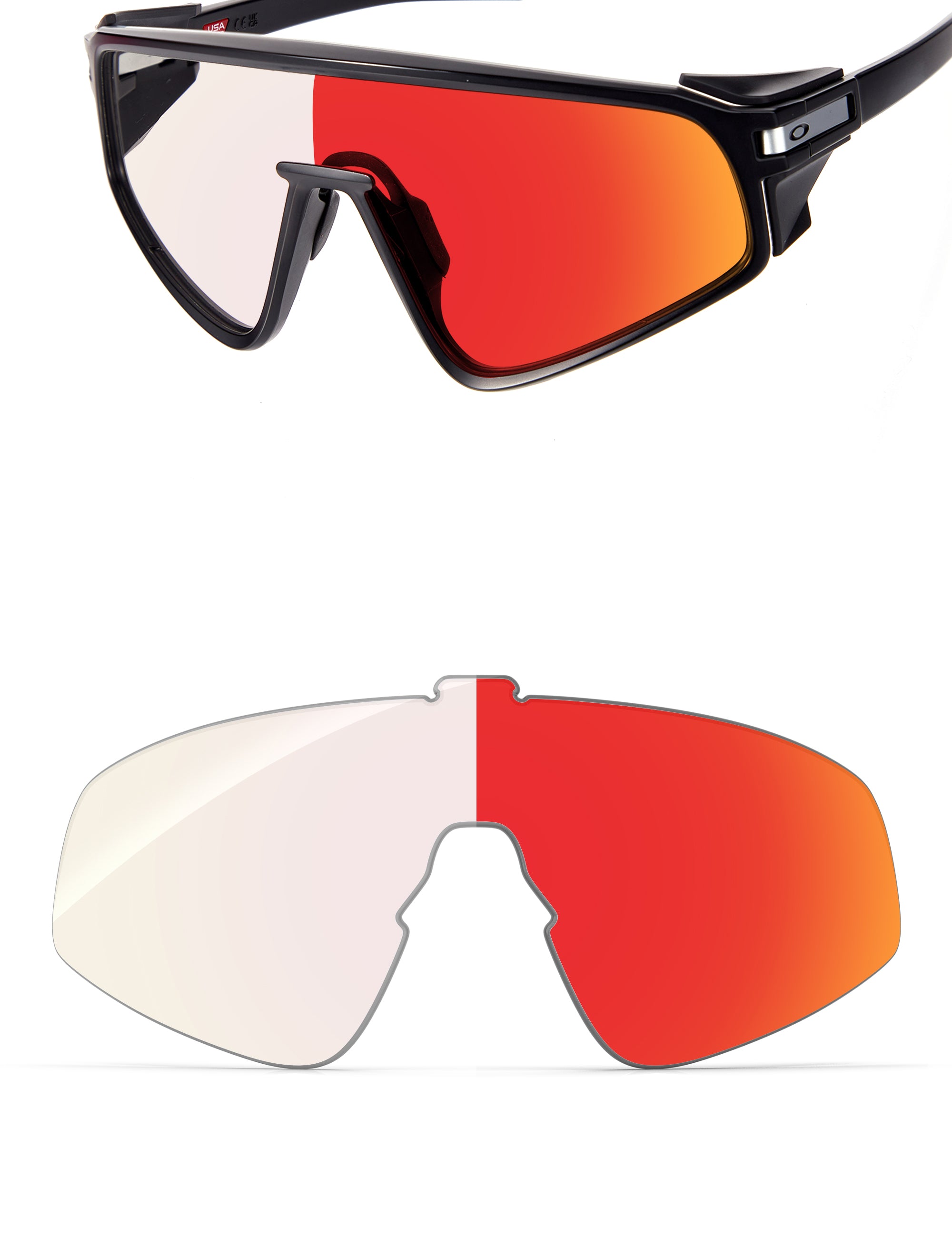 Fire Red FlashMirror™ Photochromic-Non-Polarized