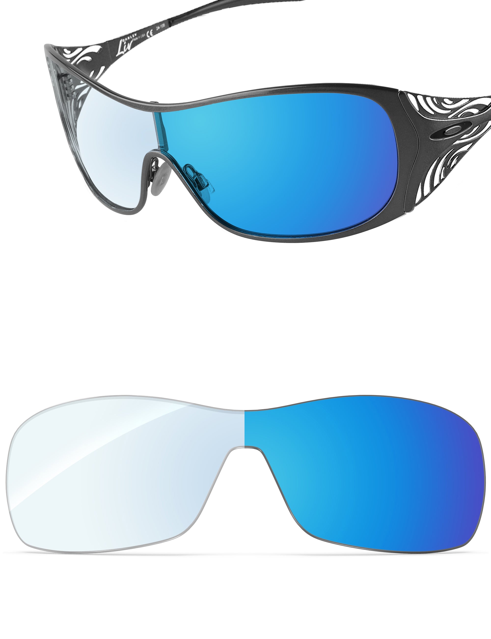 Sky Blue FlashMirror™ Photochromic-Non-Polarized