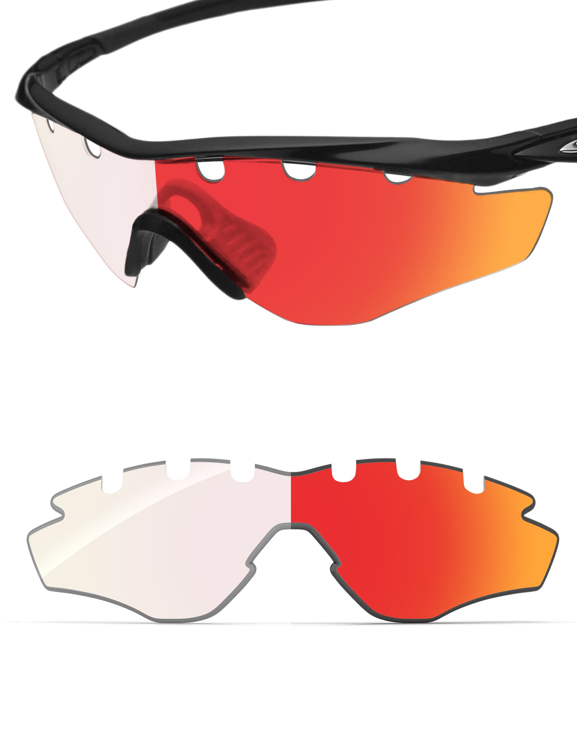 Fire Red FlashMirror™ Photochromic-Non-Polarized