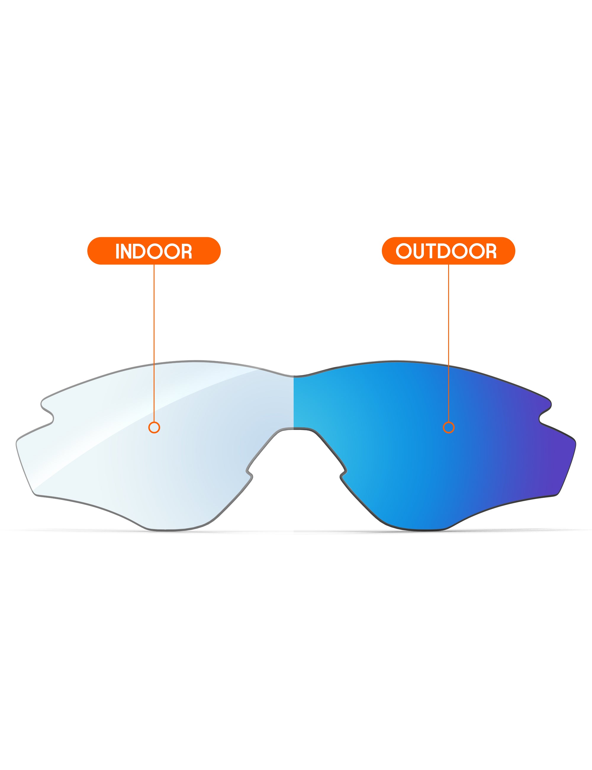 Sky Blue FlashMirror™ Photochromic-Non-Polarized