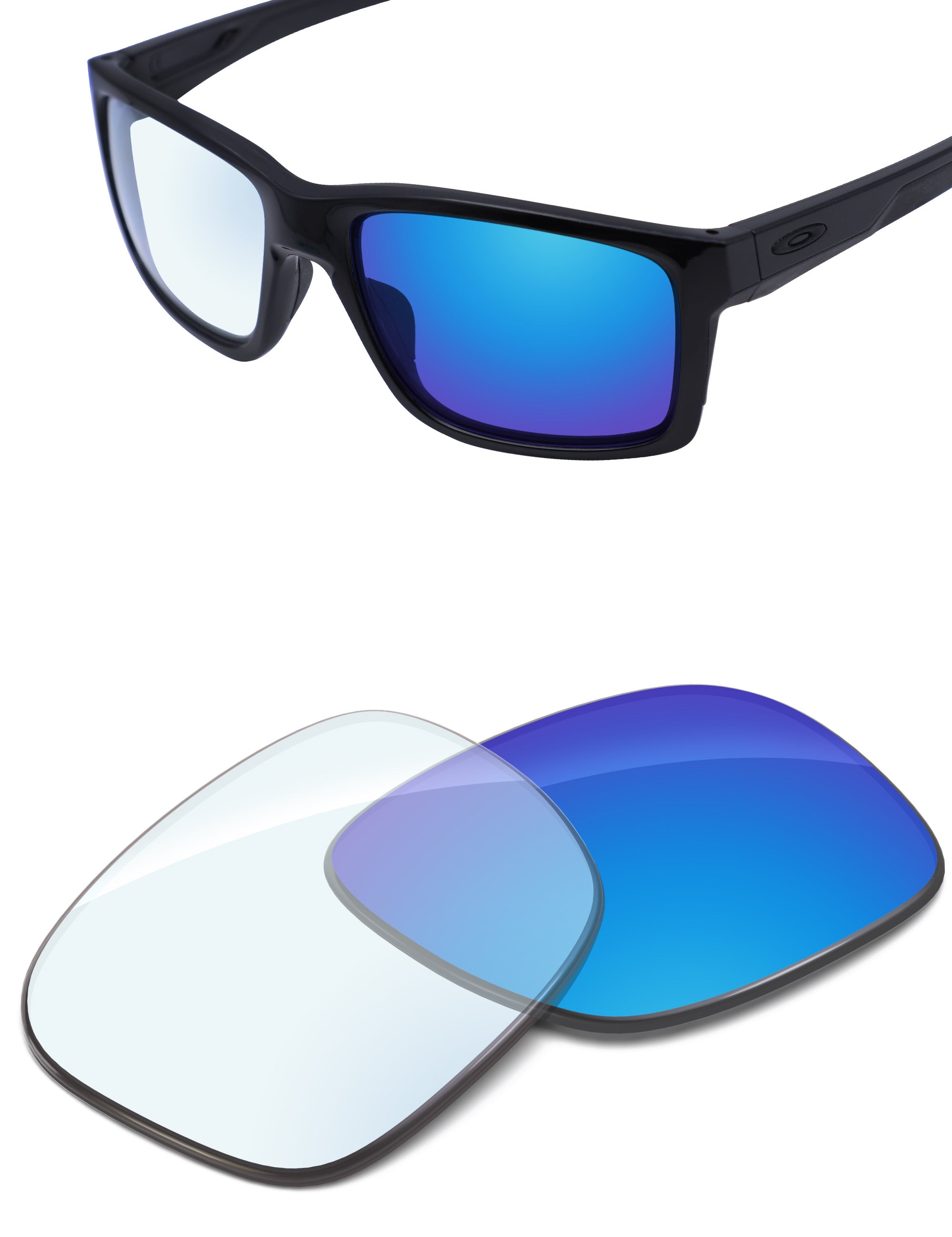 Sky Blue FlashMirror™ Photochromic-Non-Polarized