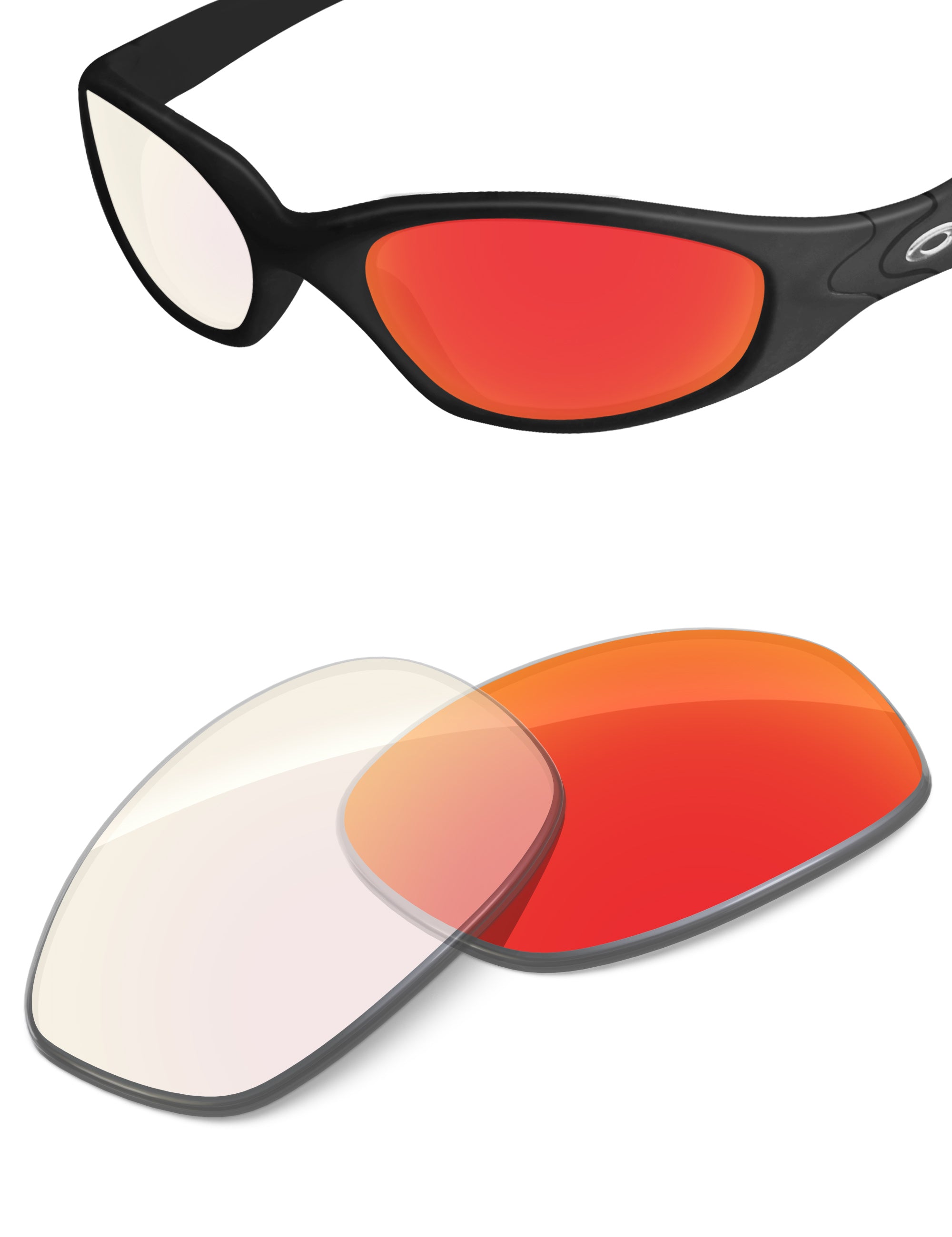 Fire Red FlashMirror™ Photochromic-Non-Polarized