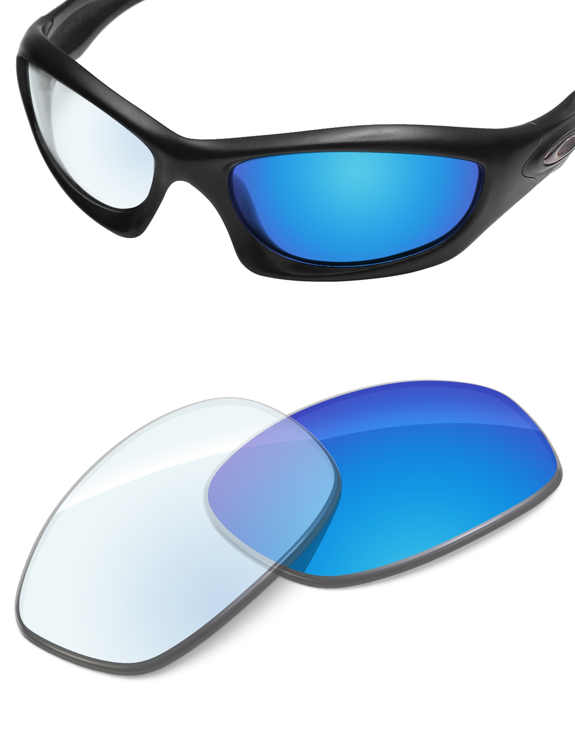 Sky Blue FlashMirror™ Photochromic-Non-Polarized