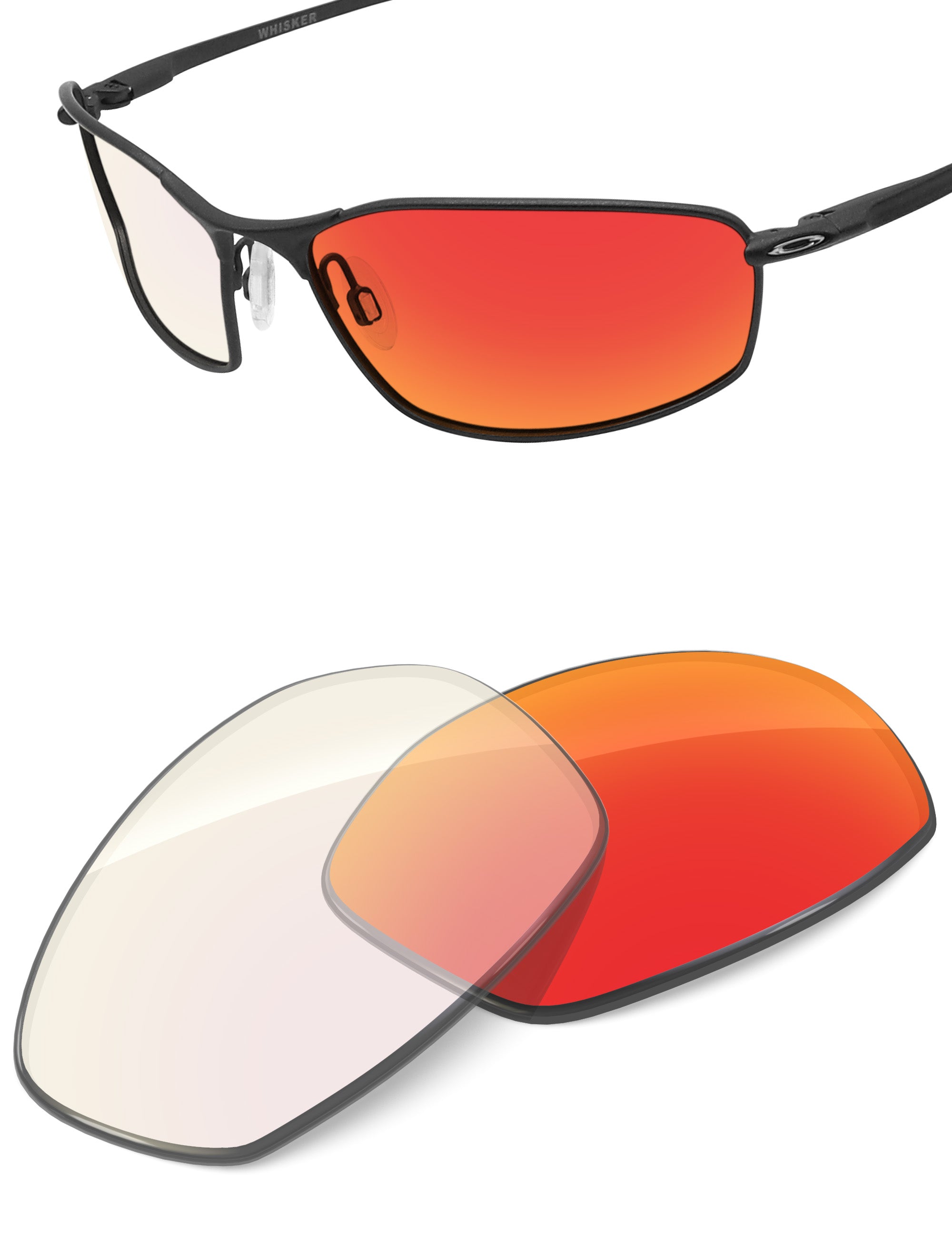 Fire Red FlashMirror™ Photochromic-Non-Polarized