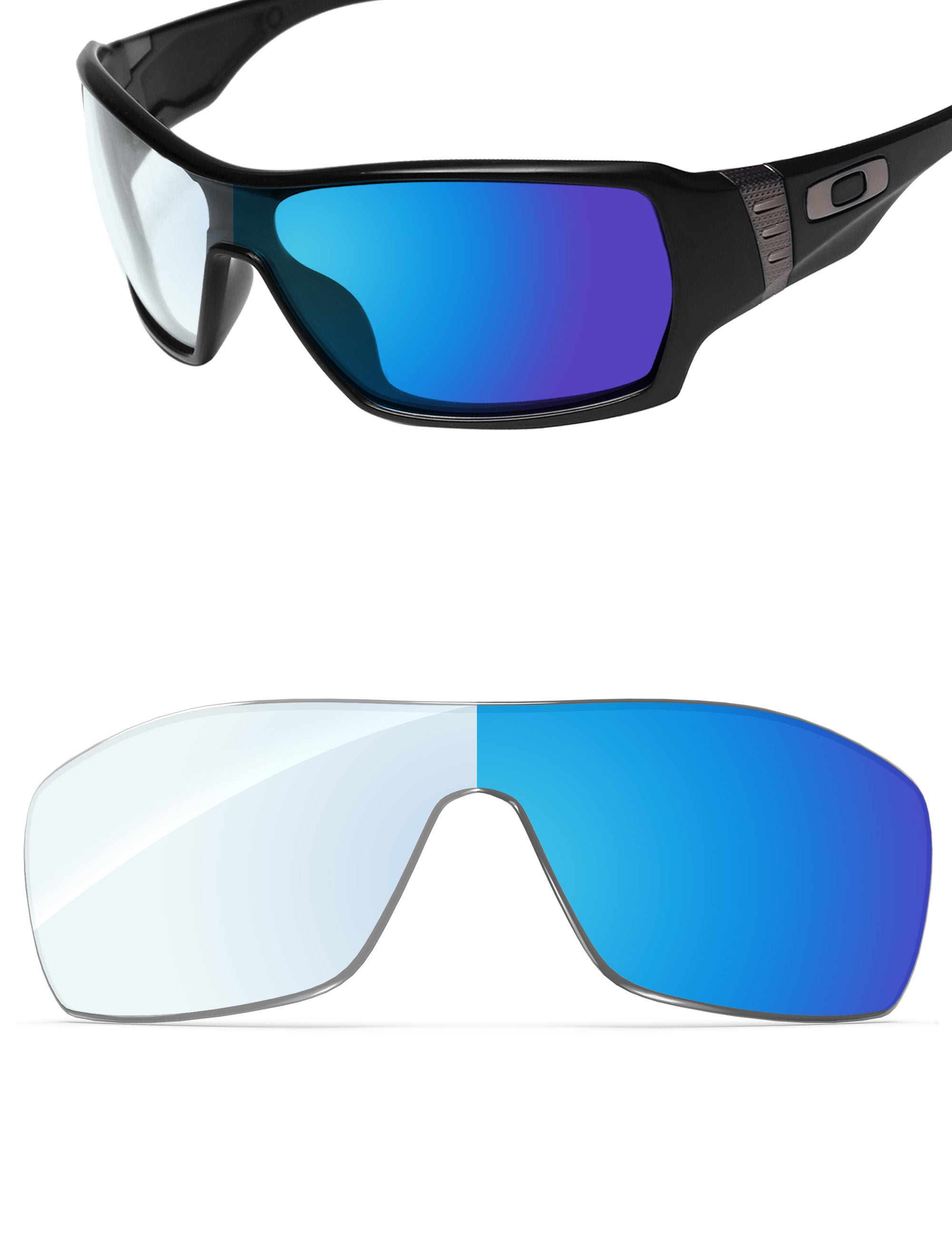 Sky Blue FlashMirror™ Photochromic-Non-Polarized