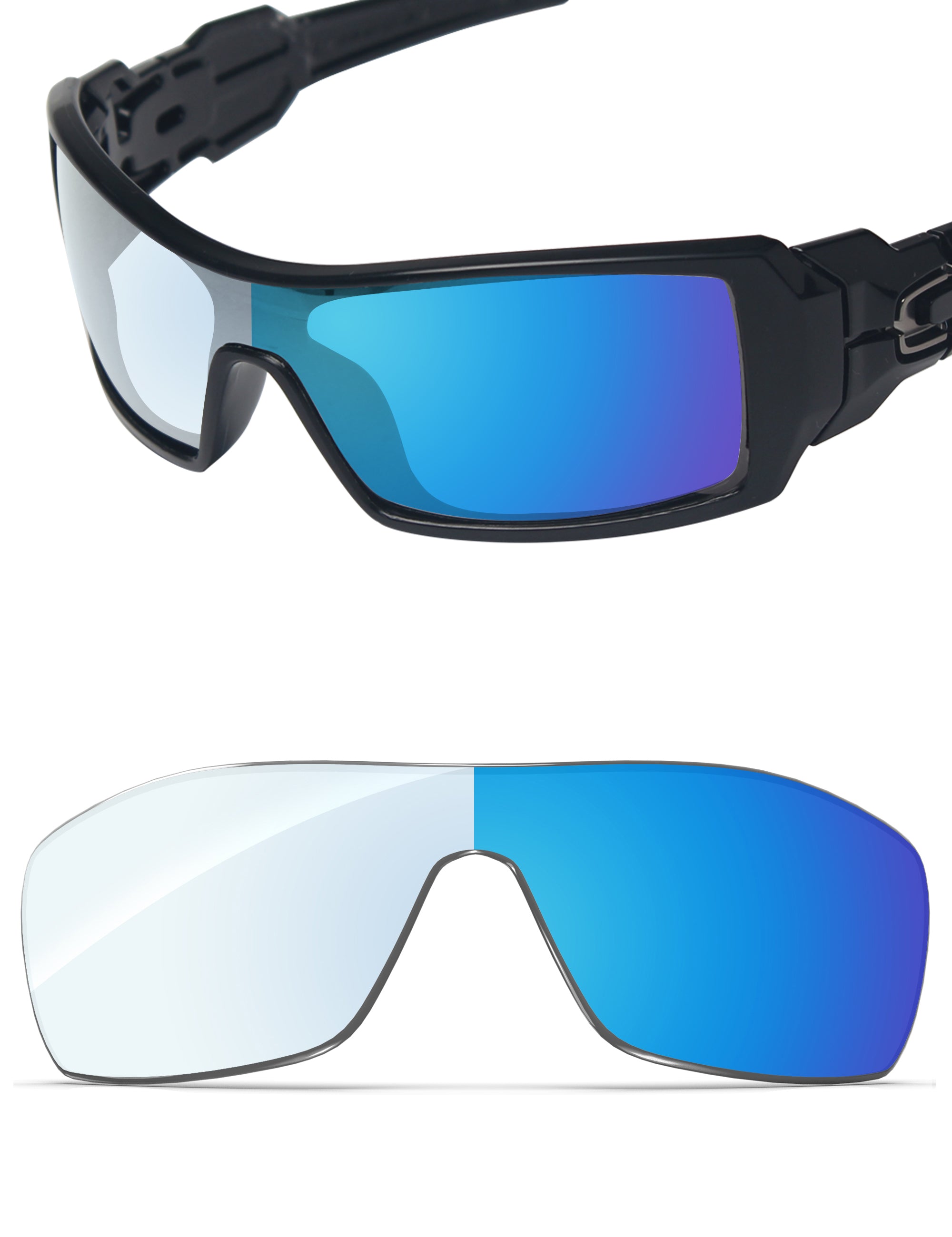 Sky Blue FlashMirror™ Photochromic-Non-Polarized