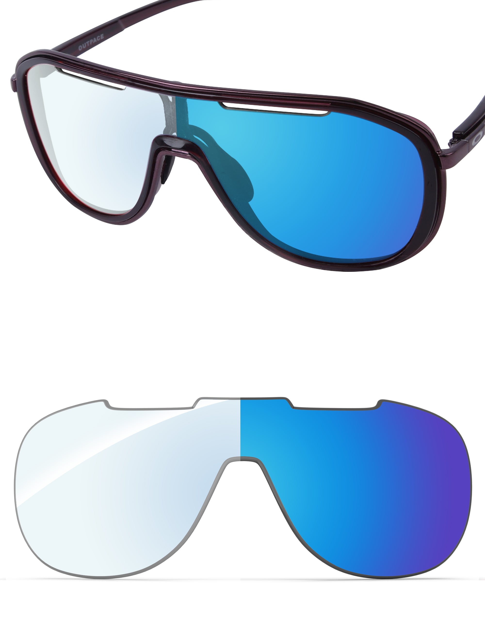 Sky Blue FlashMirror™ Photochromic-Non-Polarized