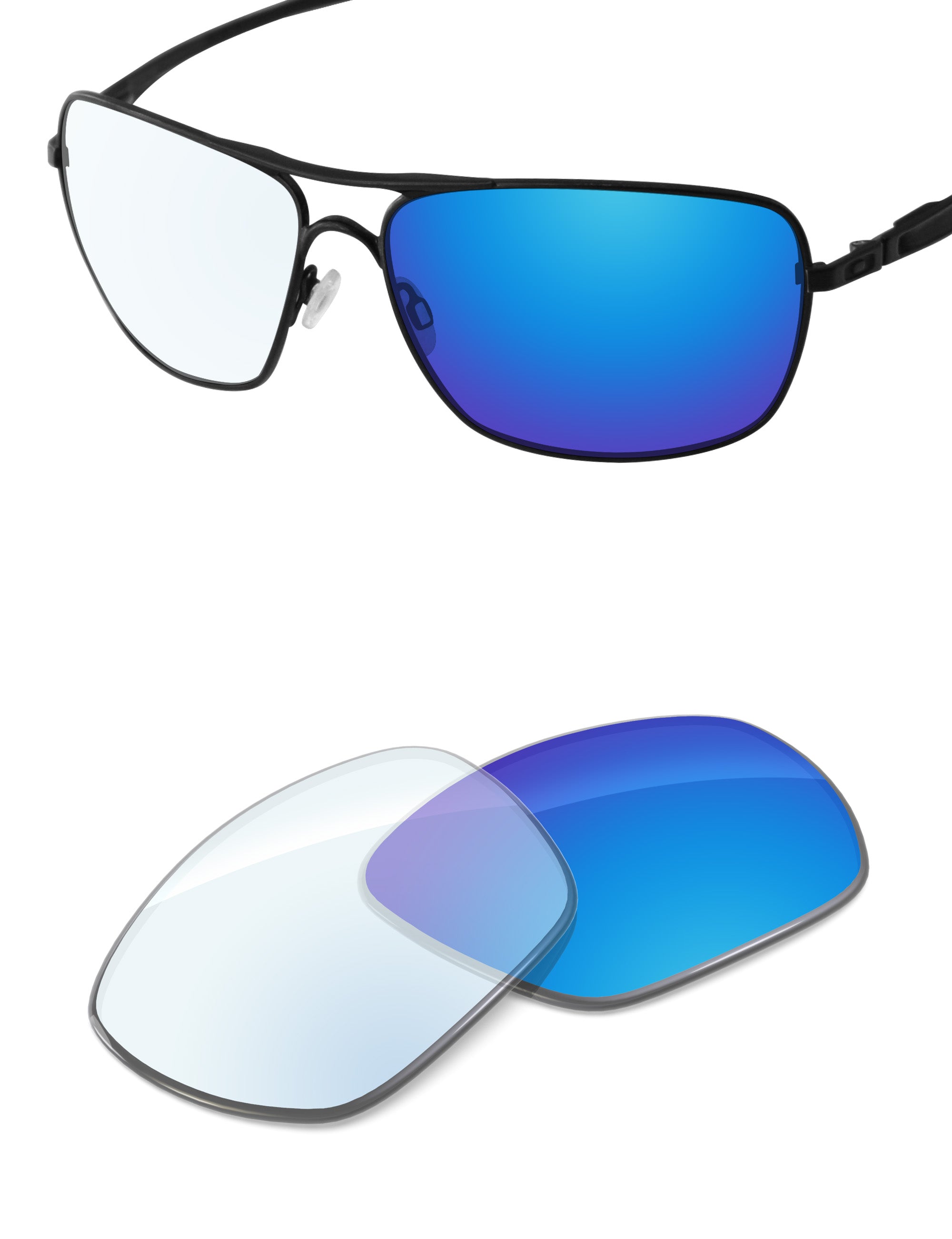Sky Blue FlashMirror™ Photochromic-Non-Polarized