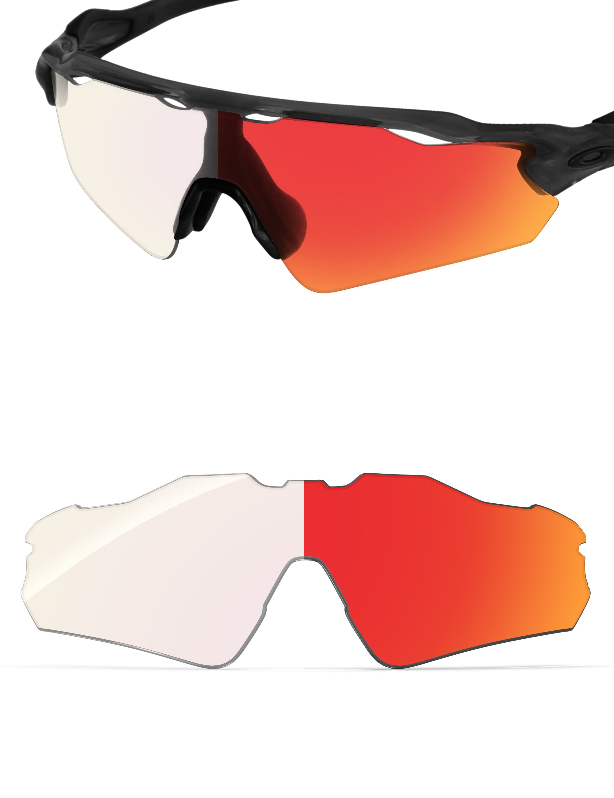 Fire Red FlashMirror™ Photochromic-Non-Polarized
