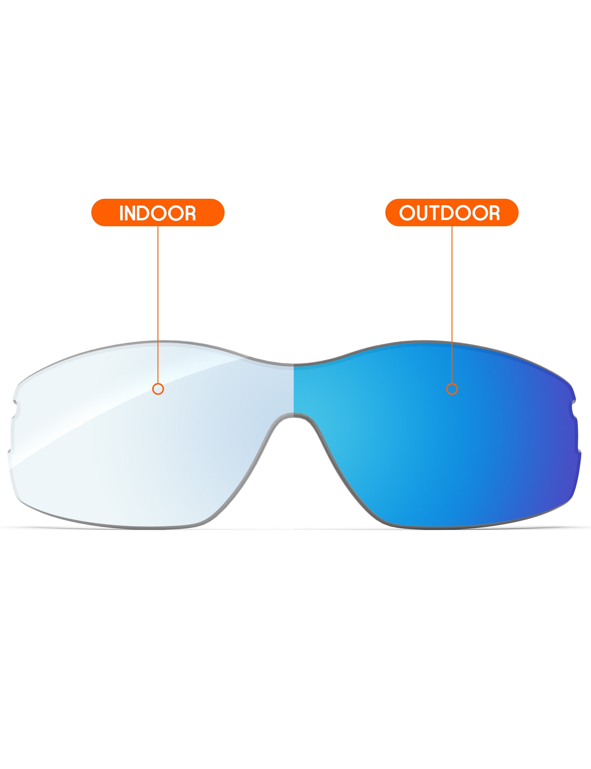 Sky Blue FlashMirror™ Photochromic-Non-Polarized