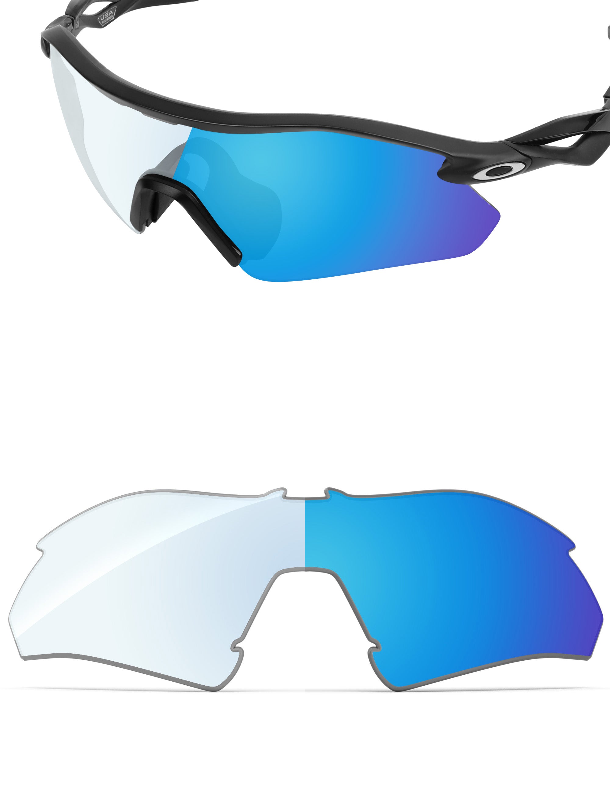 Sky Blue FlashMirror™ Photochromic-Non-Polarized