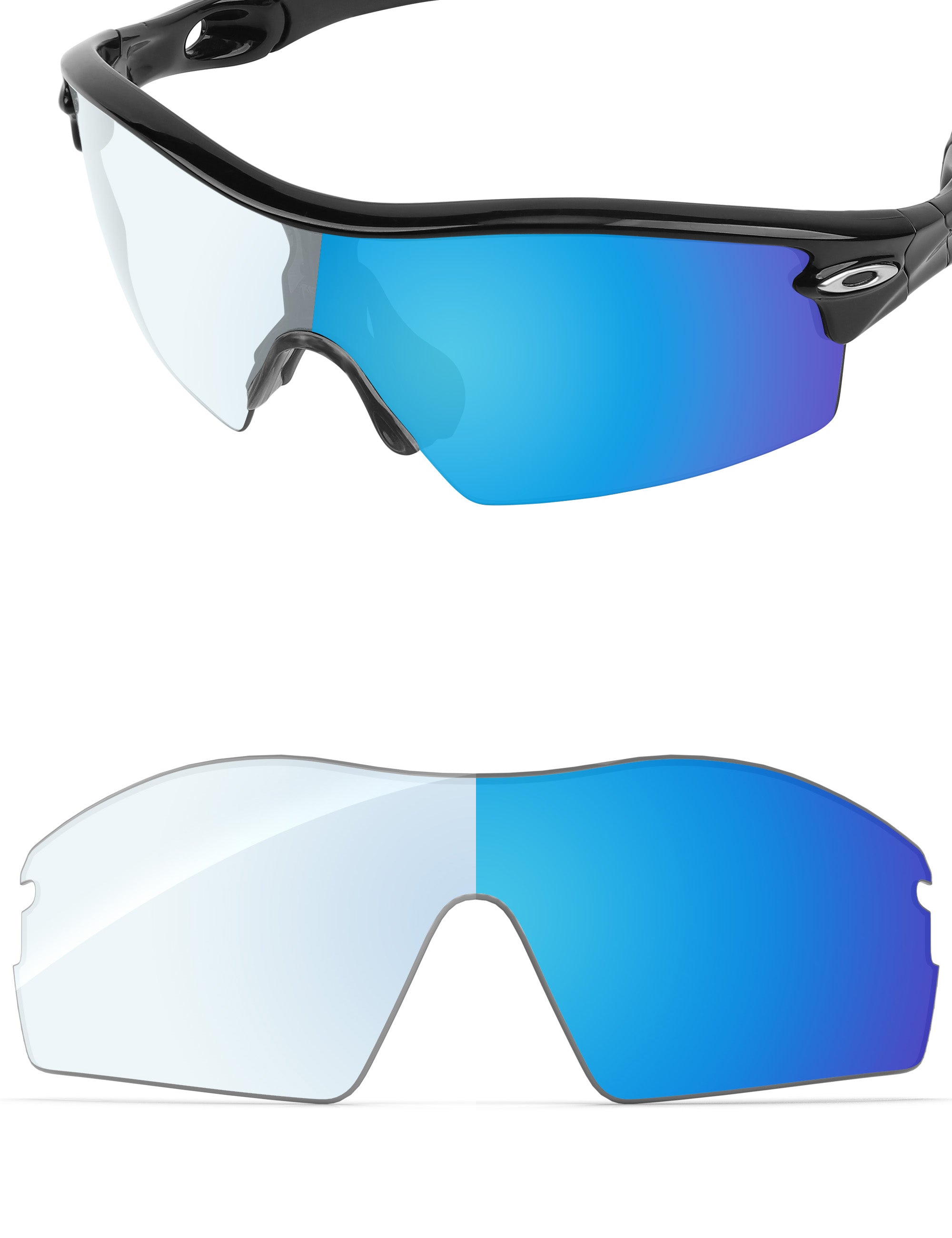Sky Blue FlashMirror™ Photochromic-Non-Polarized
