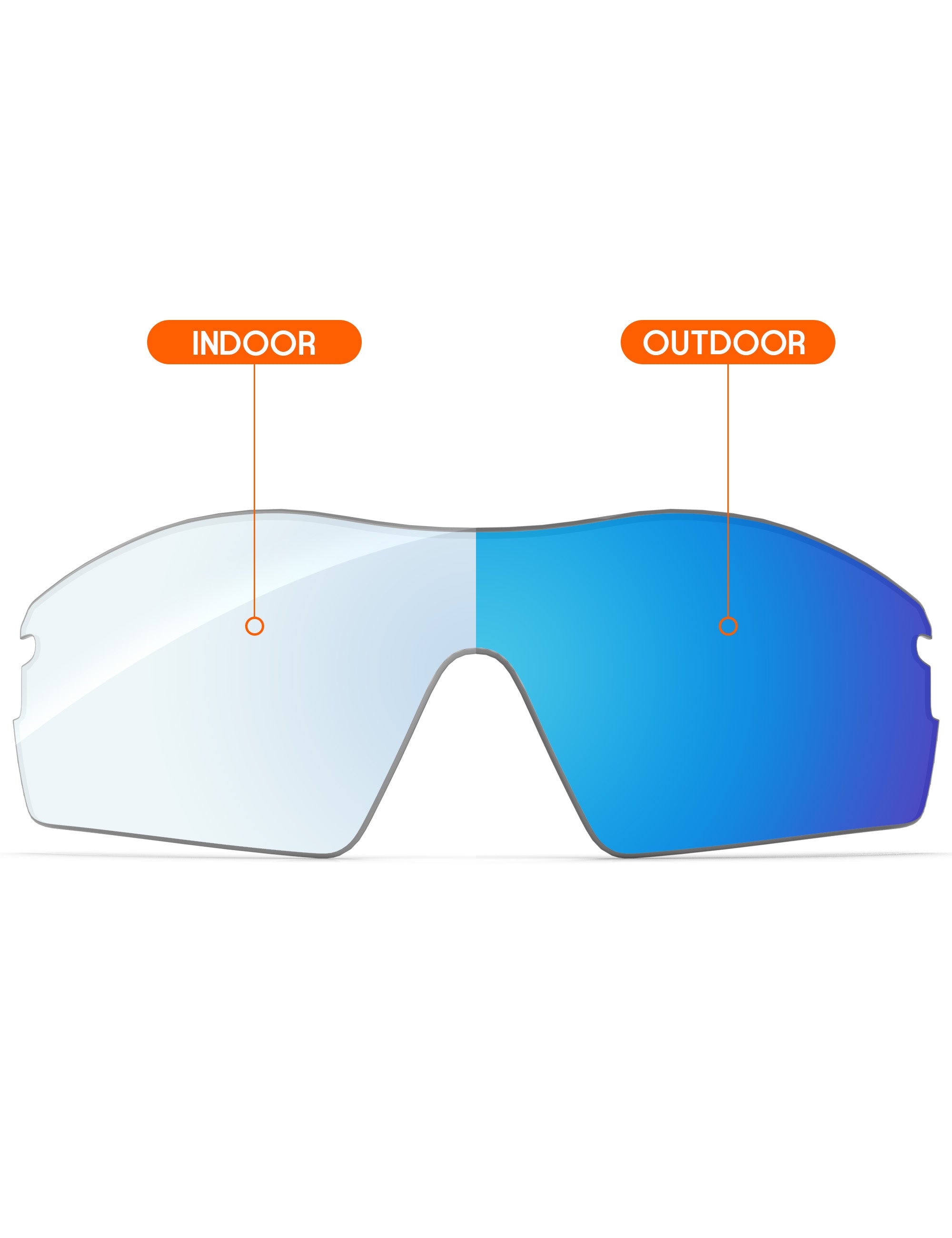 Sky Blue FlashMirror™ Photochromic-Non-Polarized