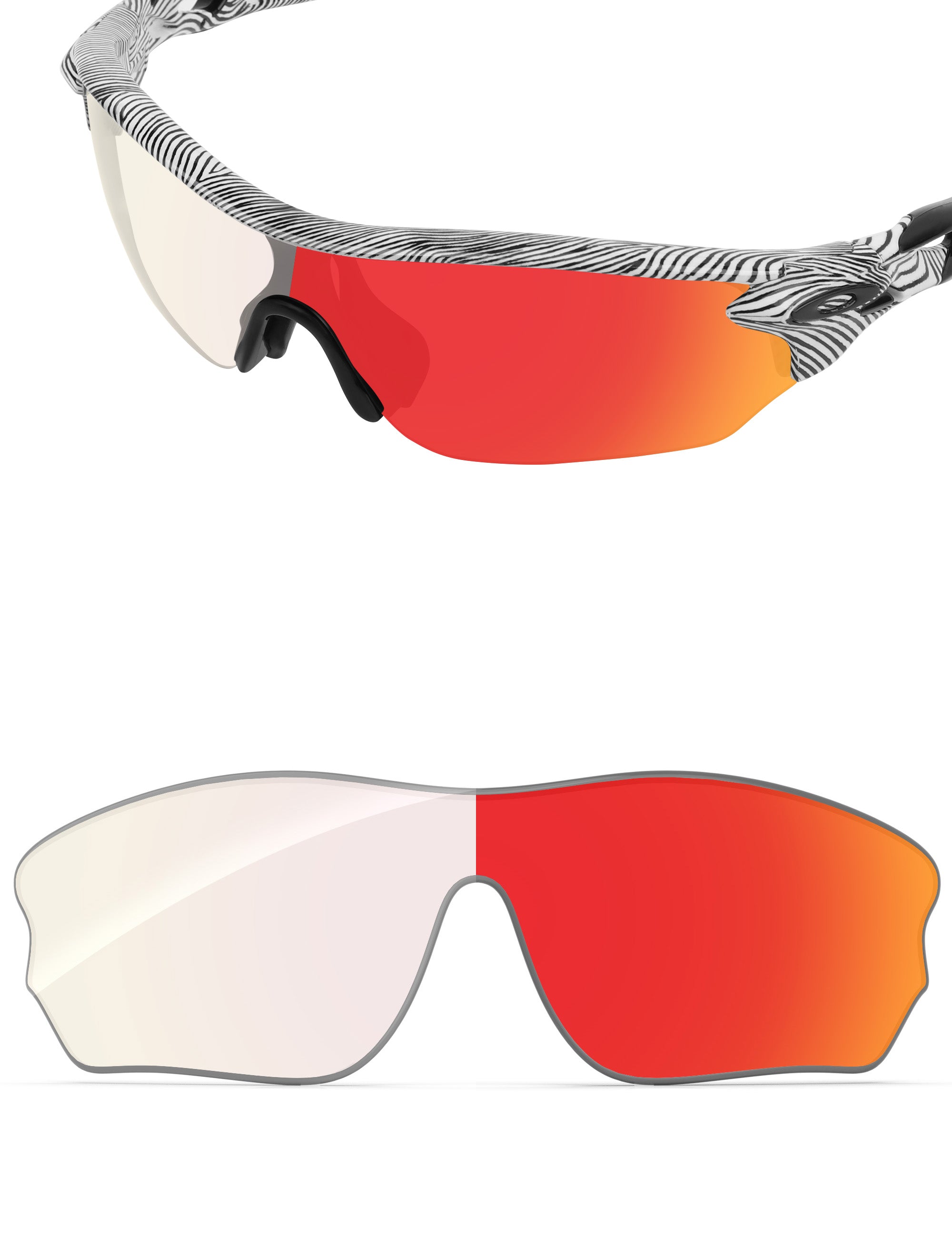 Fire Red FlashMirror™ Photochromic-Non-Polarized