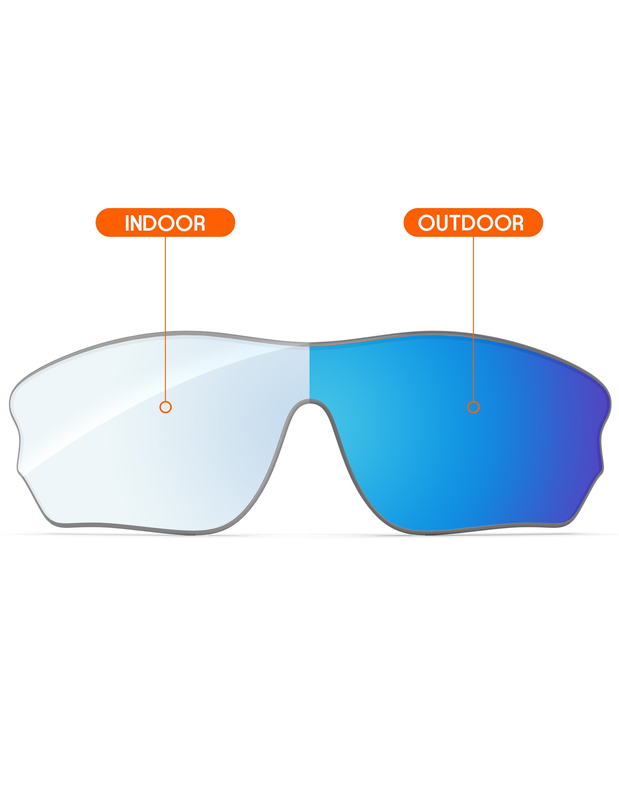 Sky Blue FlashMirror™ Photochromic-Non-Polarized
