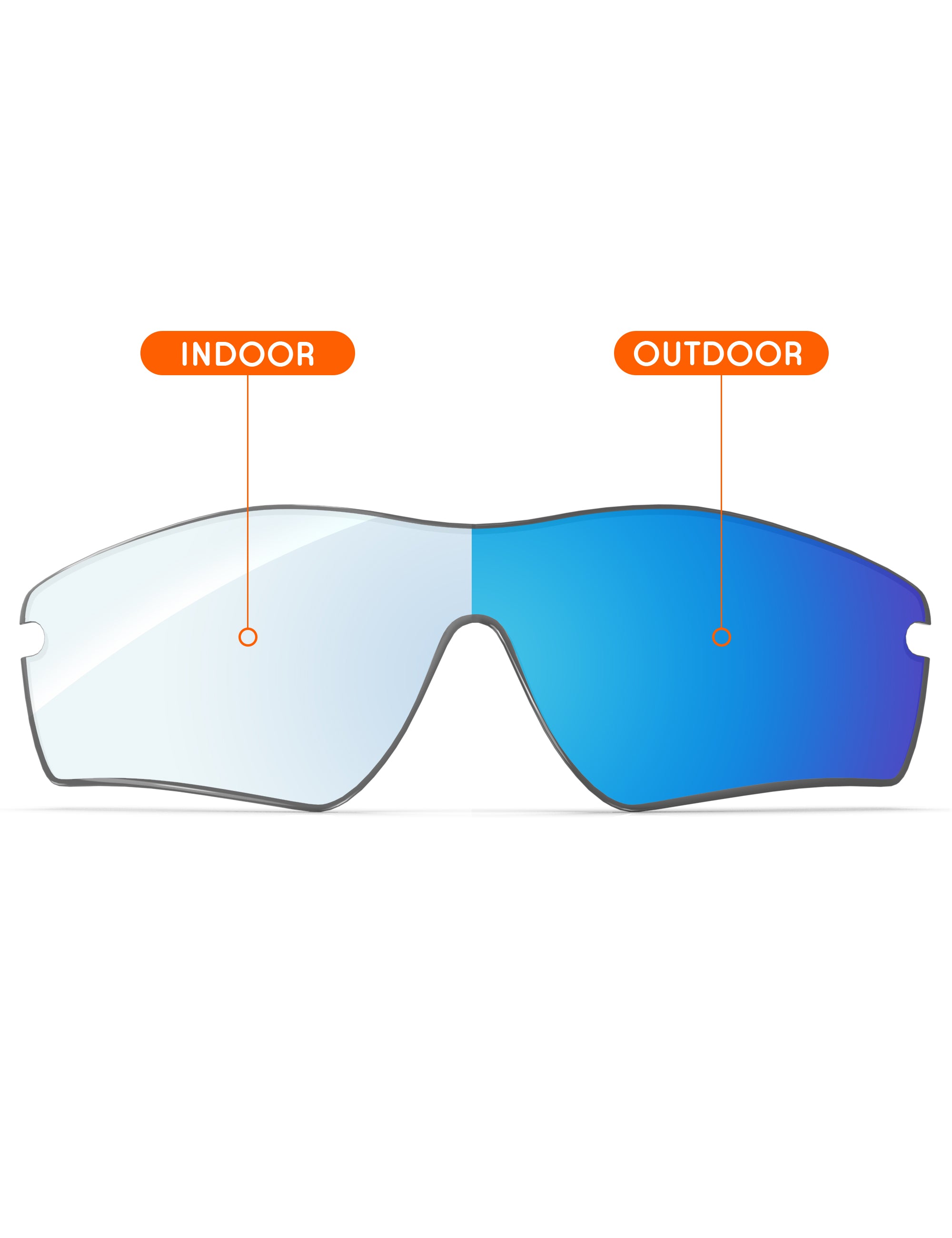 Sky Blue FlashMirror™ Photochromic-Non-Polarized