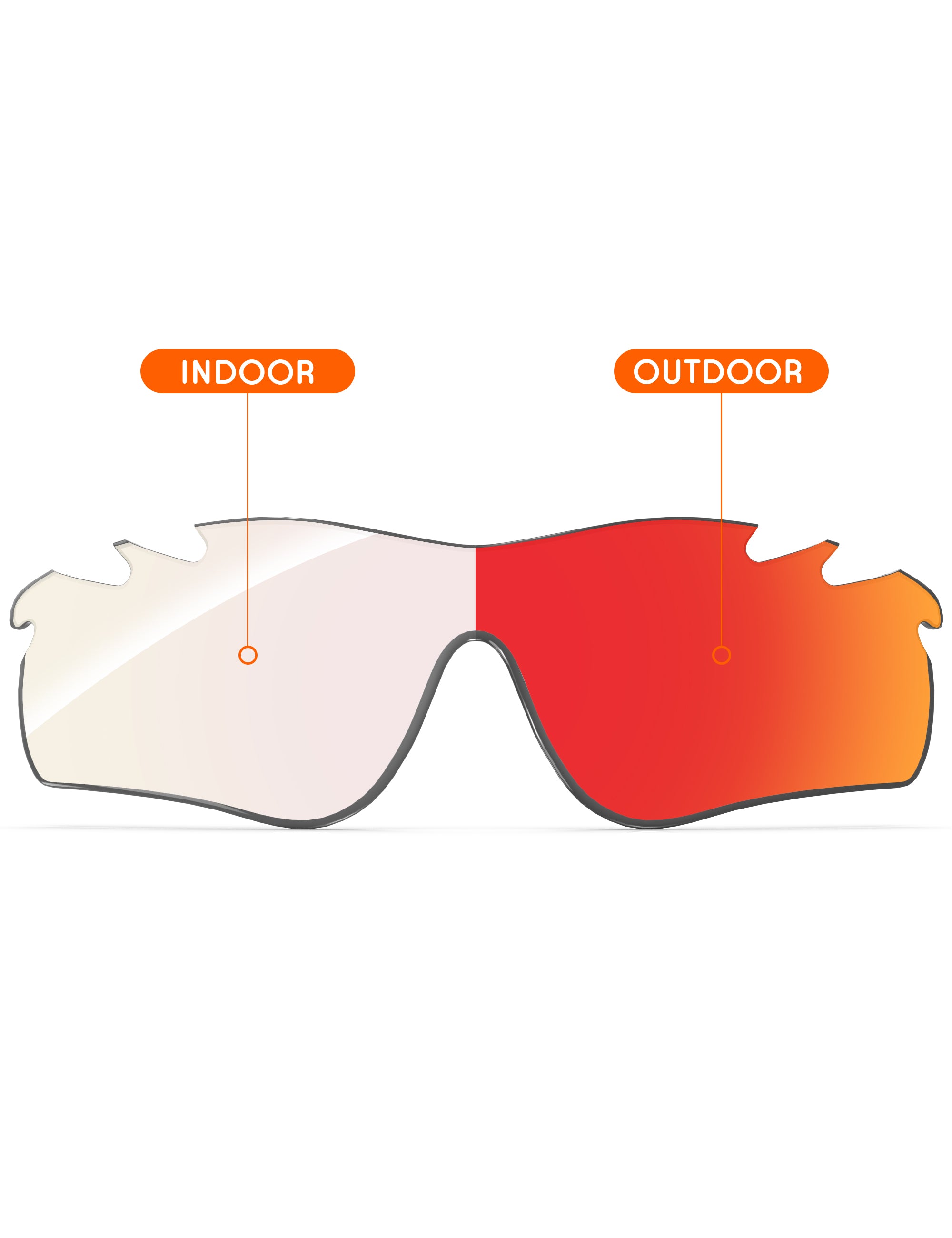Fire Red FlashMirror™ Photochromic-Non-Polarized