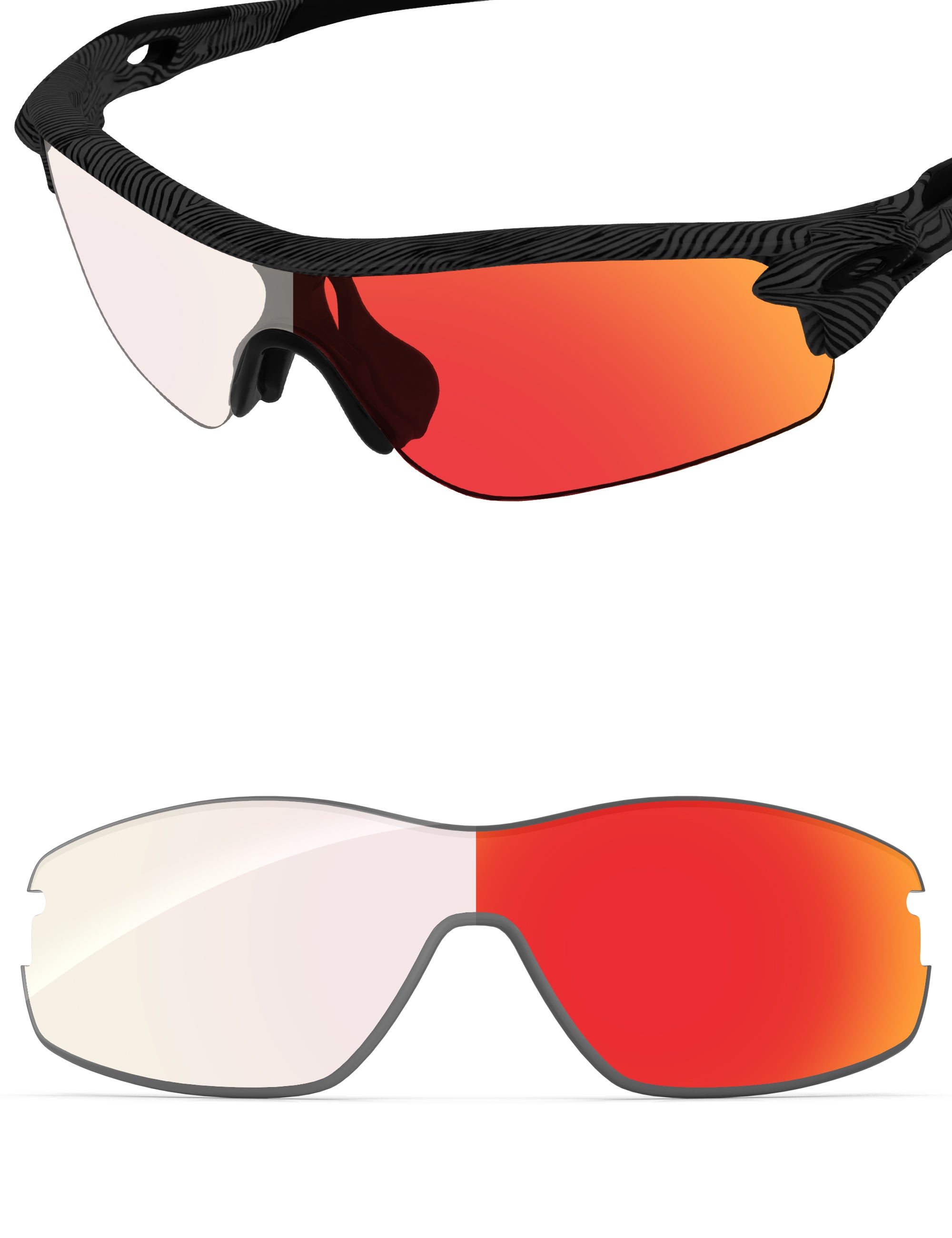 Fire Red FlashMirror™ Photochromic-Non-Polarized