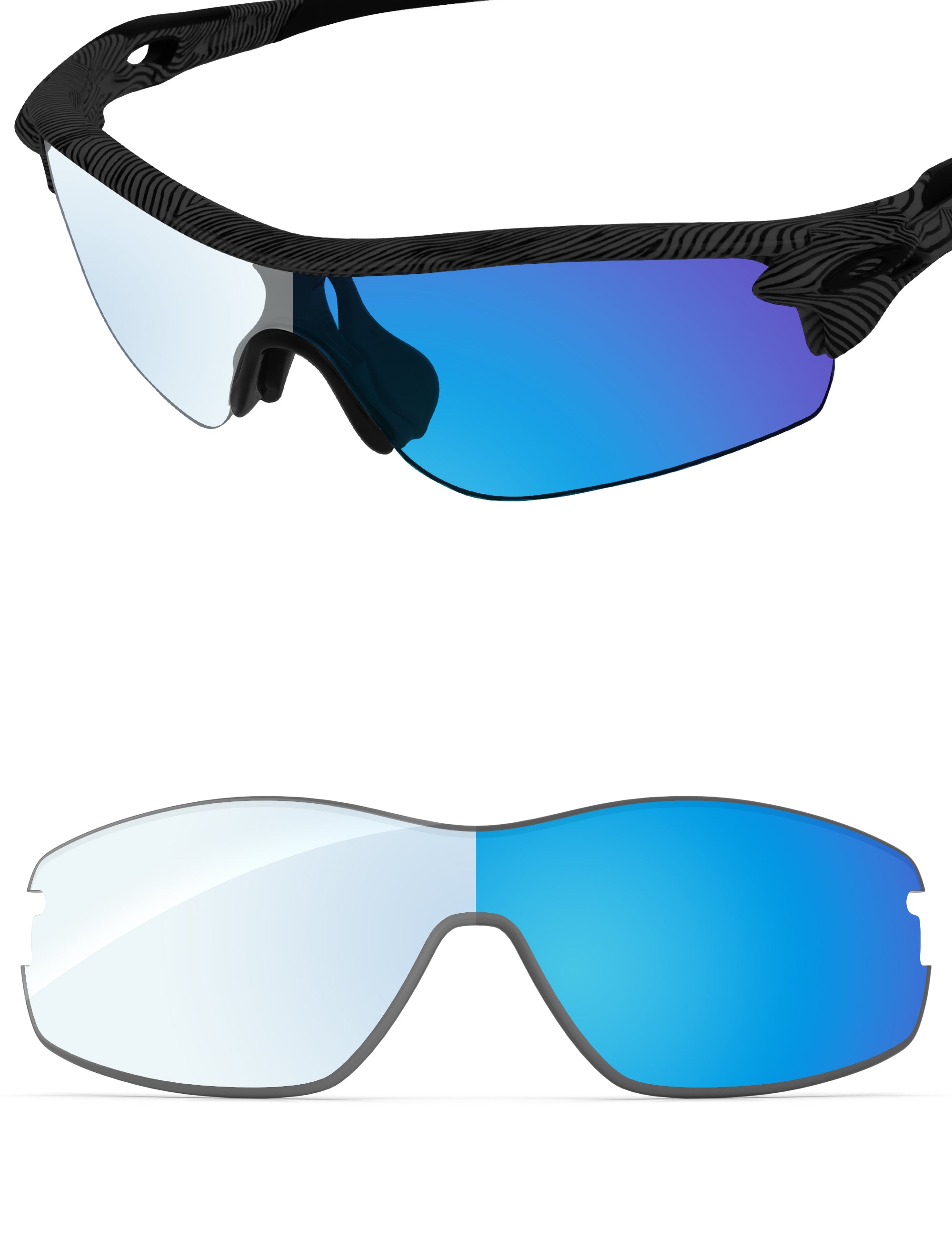Sky Blue FlashMirror™ Photochromic-Non-Polarized