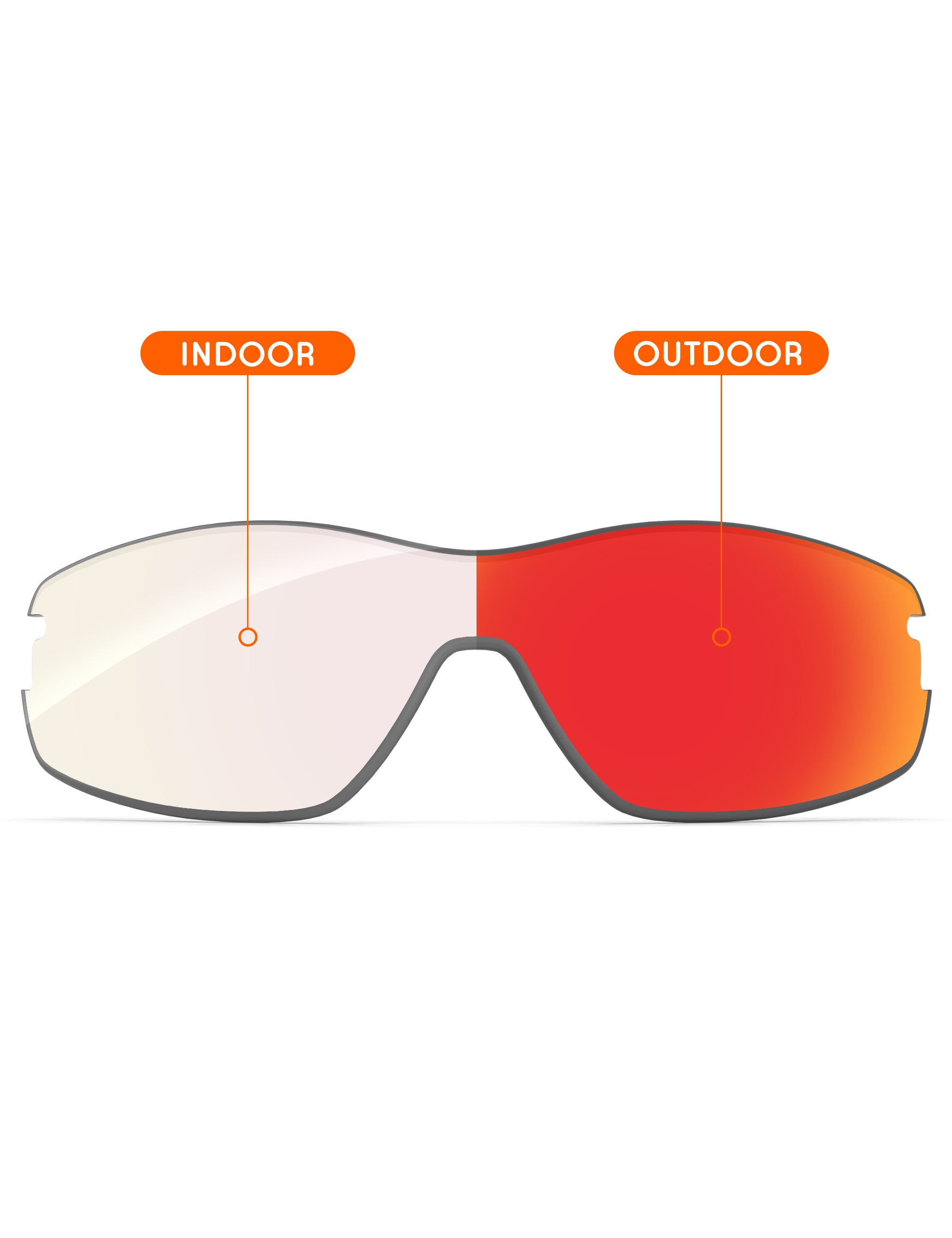 Fire Red FlashMirror™ Photochromic-Non-Polarized