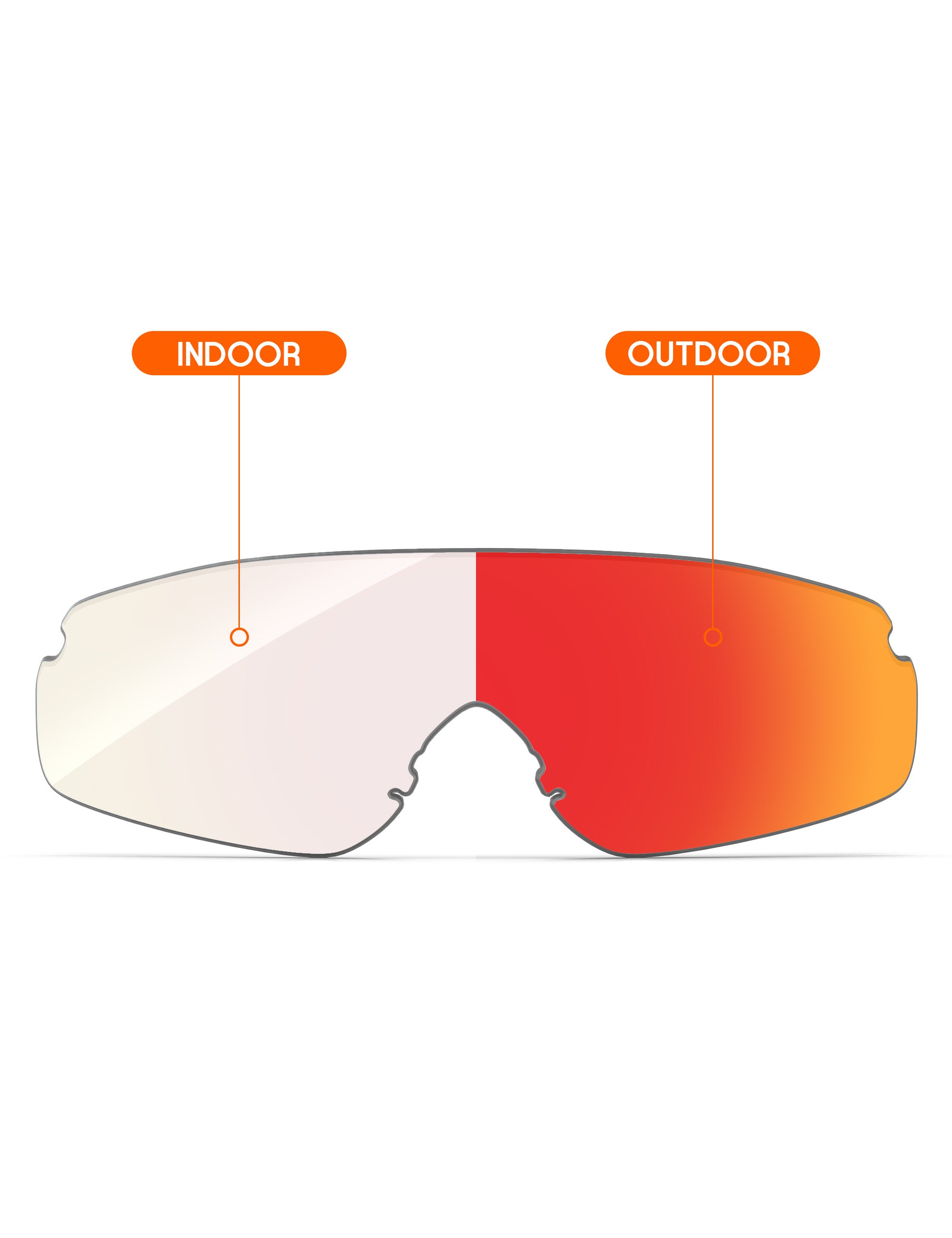 Fire Red FlashMirror™ Photochromic-Non-Polarized