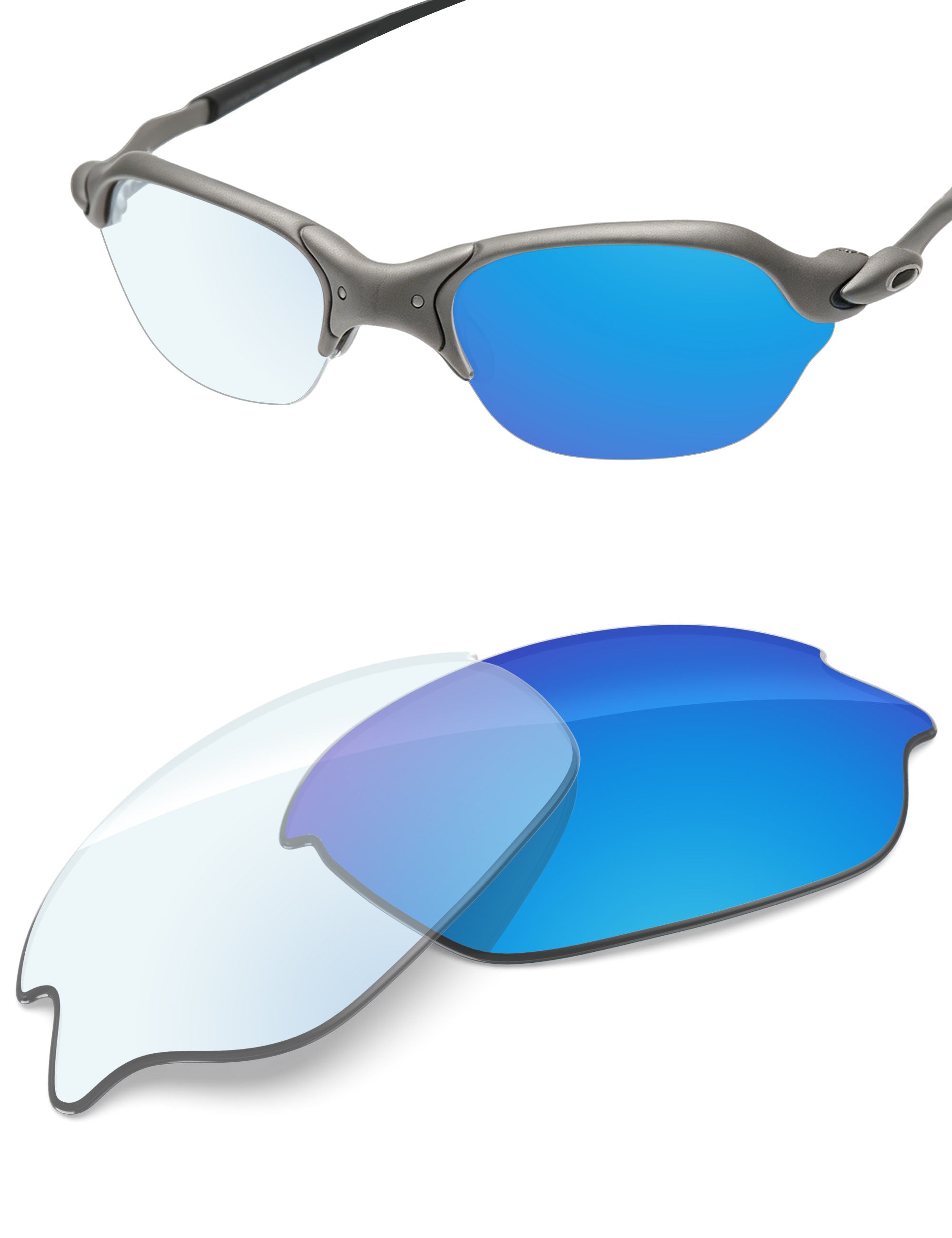 Sky Blue FlashMirror™ Photochromic-Non-Polarized