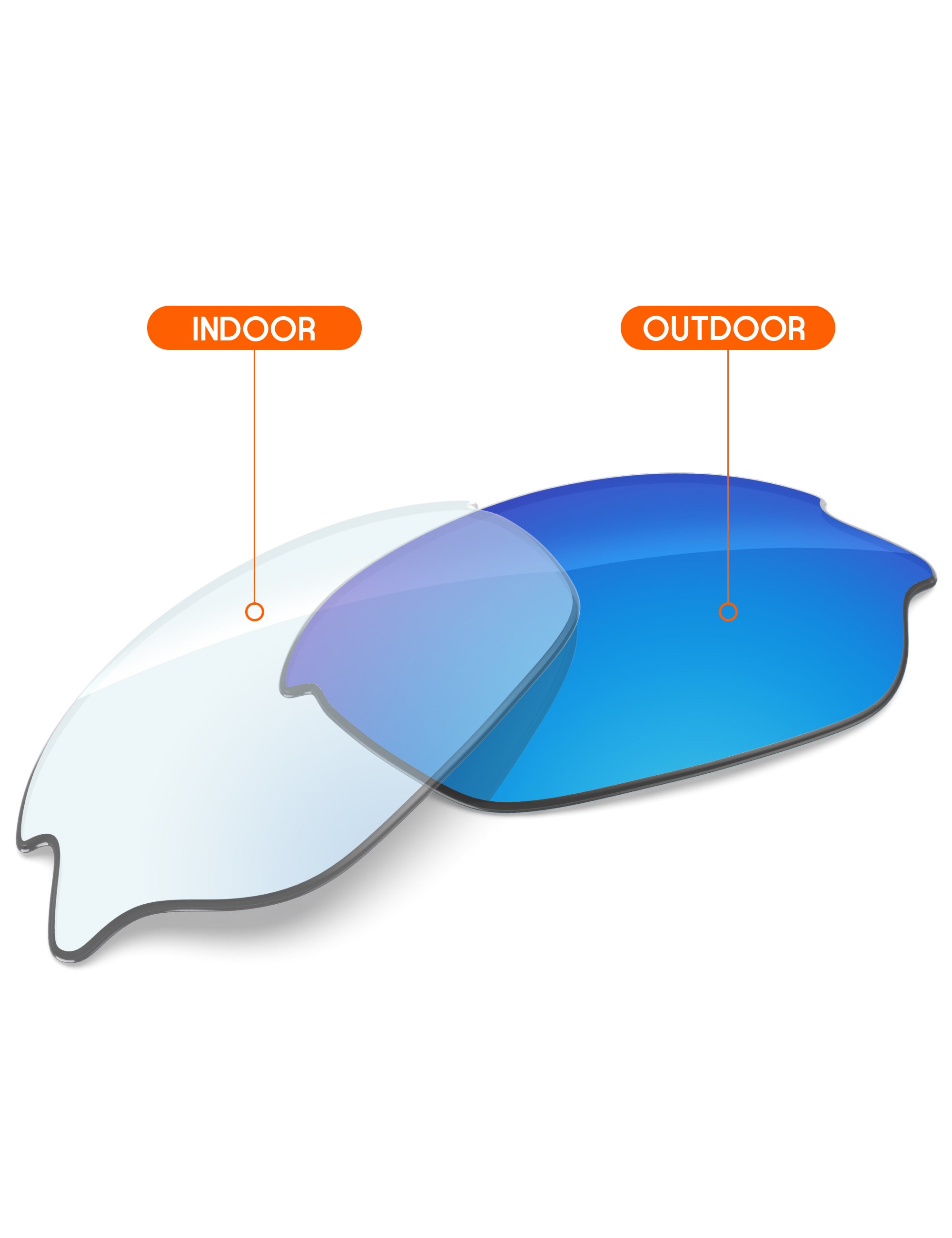 Sky Blue FlashMirror™ Photochromic-Non-Polarized